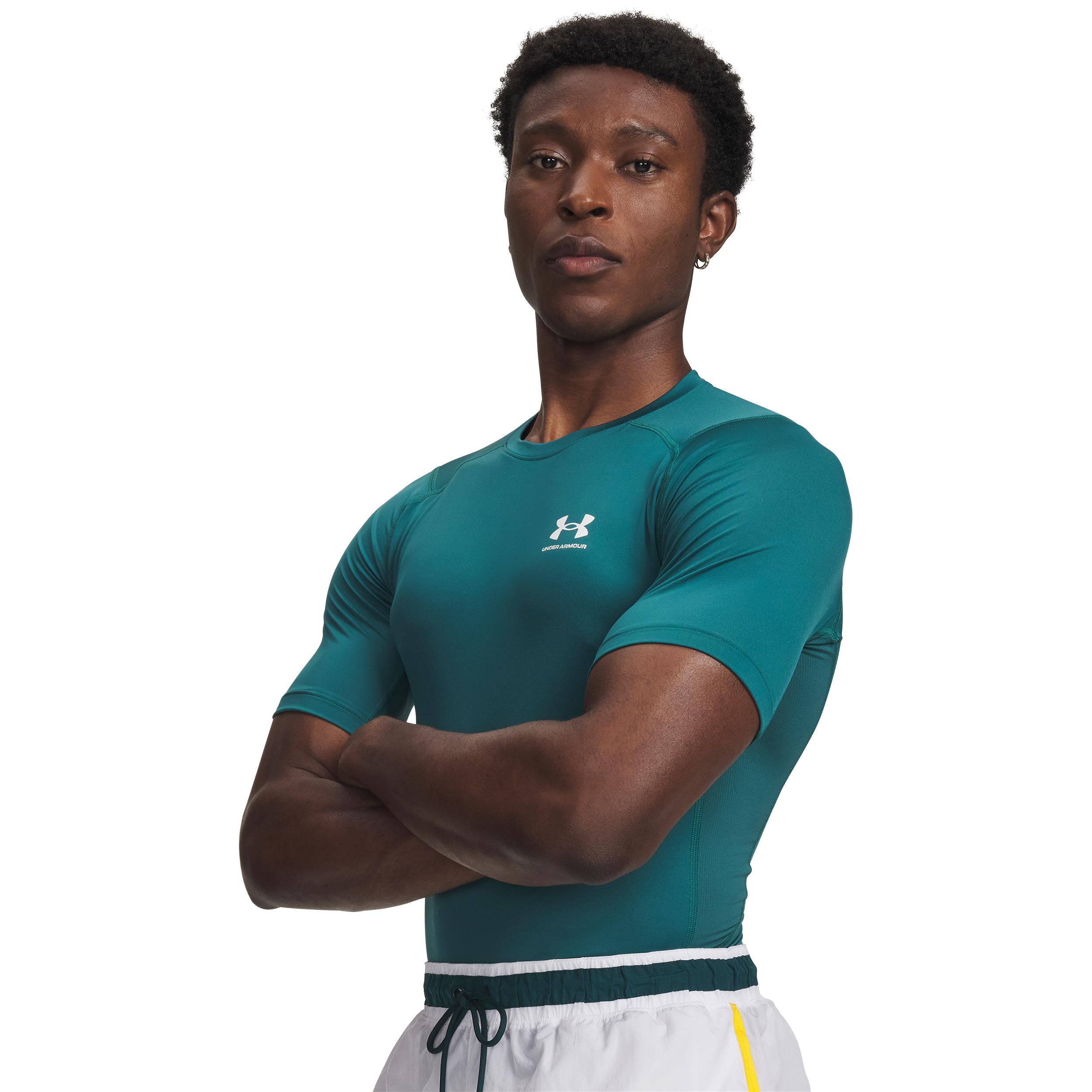 Under Armour Heatgear Comp T-Shirt Herren-grün, weiß
