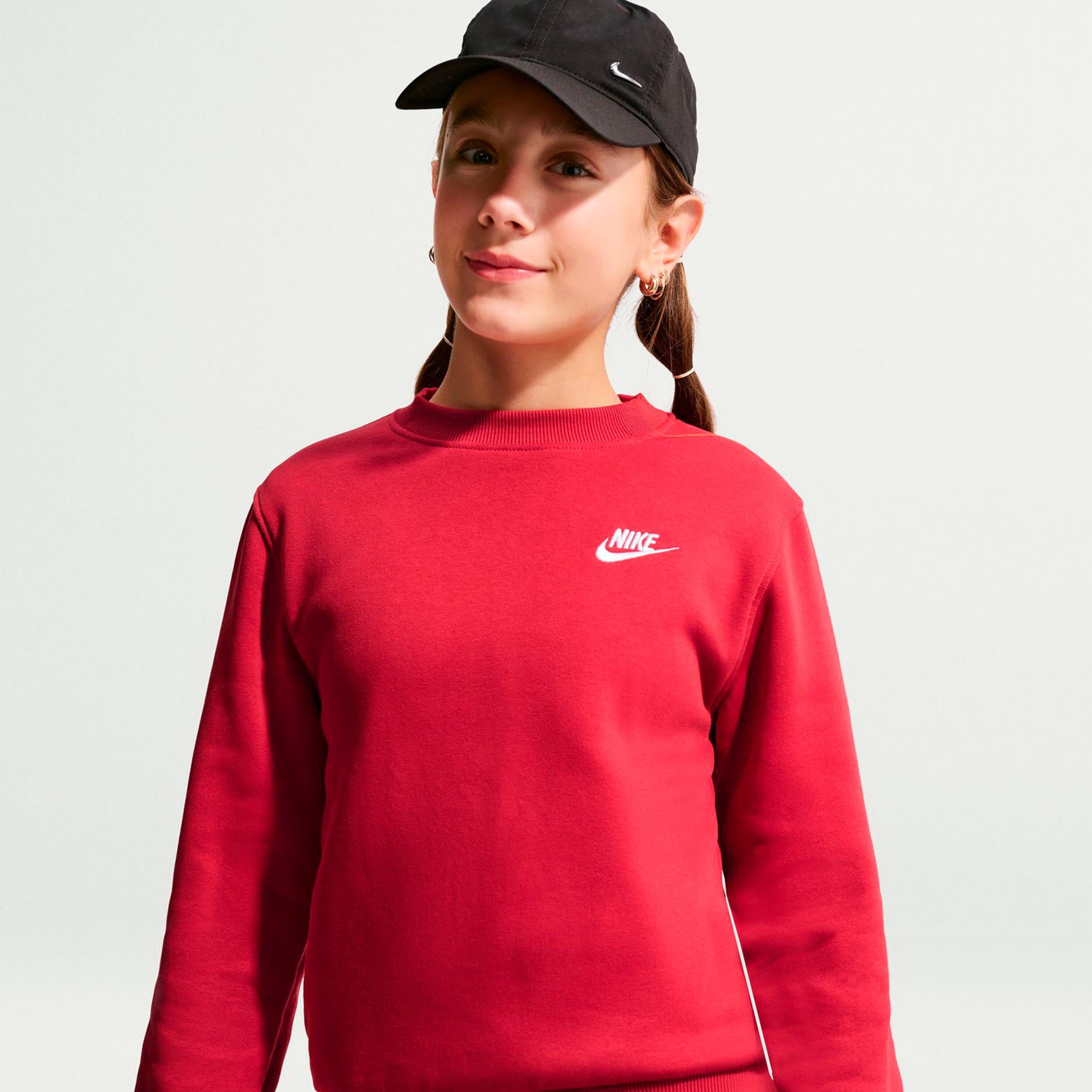 Nike Club Fleece Sweatshirt Kinder - rot