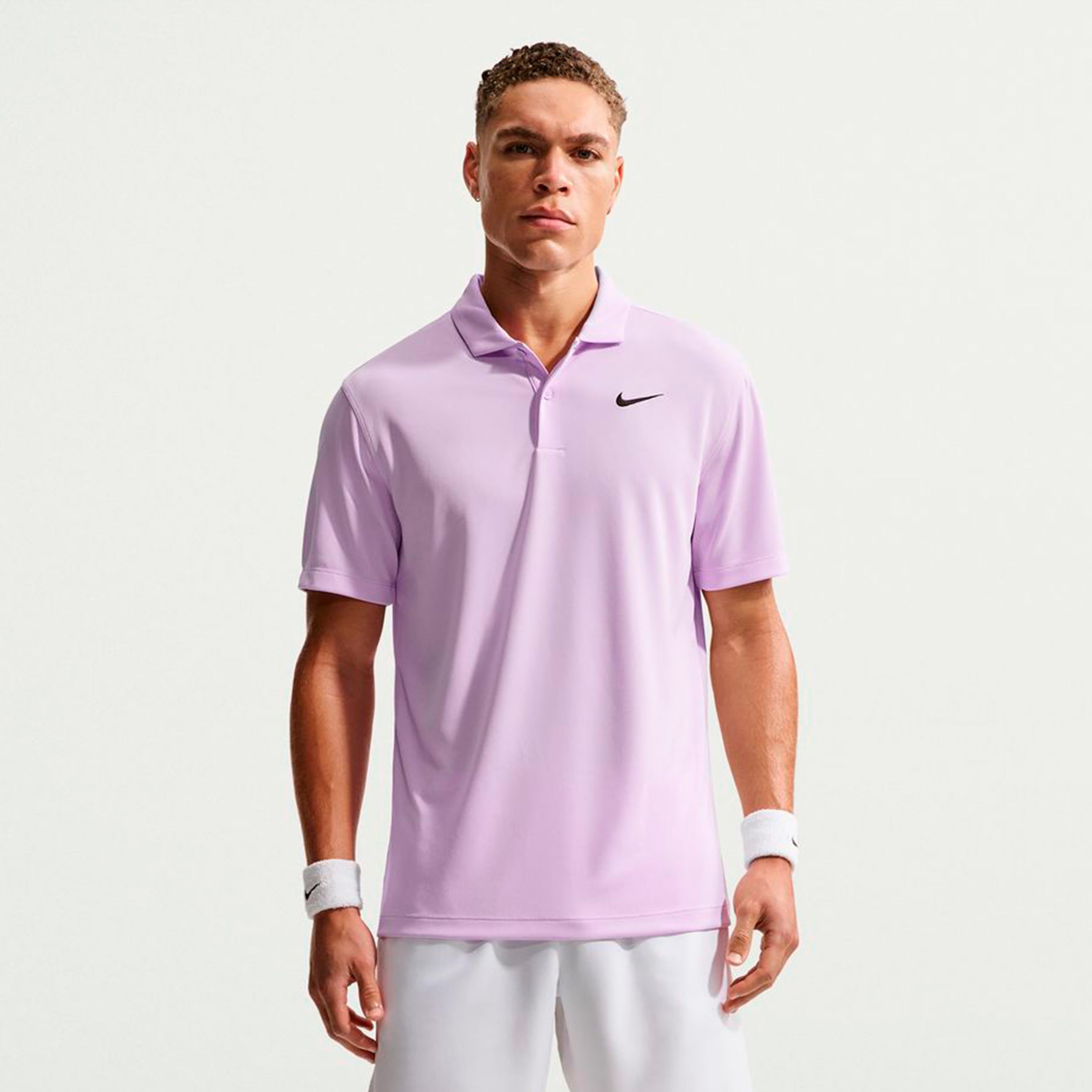 Nike Dri-Fit Victory Court Solid Polo Herren - flieder, schwarz