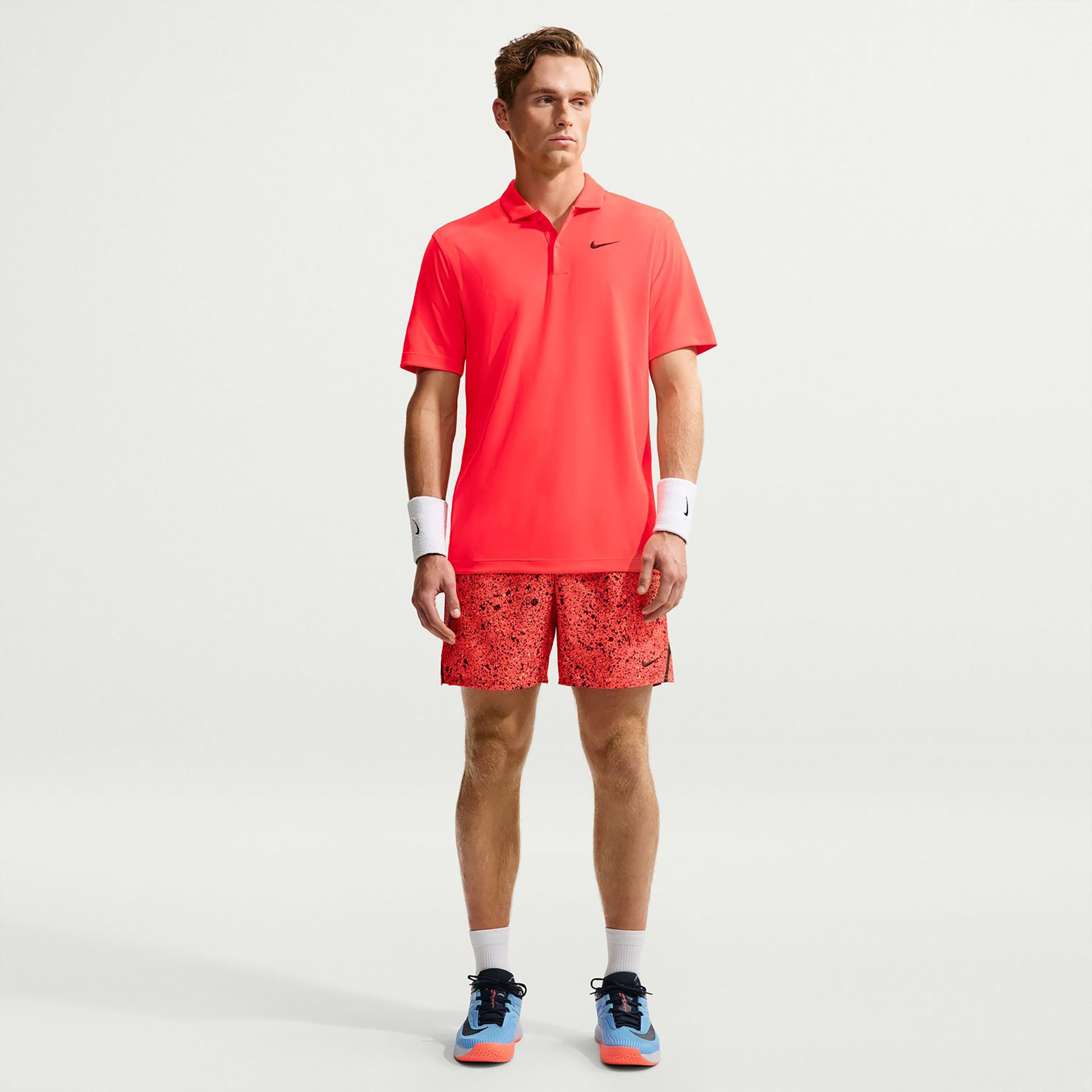 Nike Dri-Fit Victory Court Solid Polo Herren - rot, schwarz