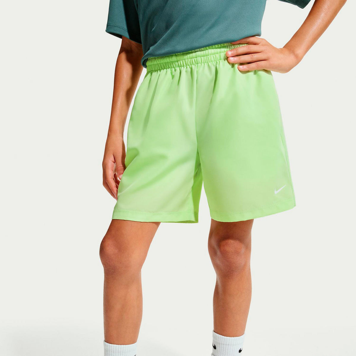 Nike Big Shorts Jungen-limette, weiß