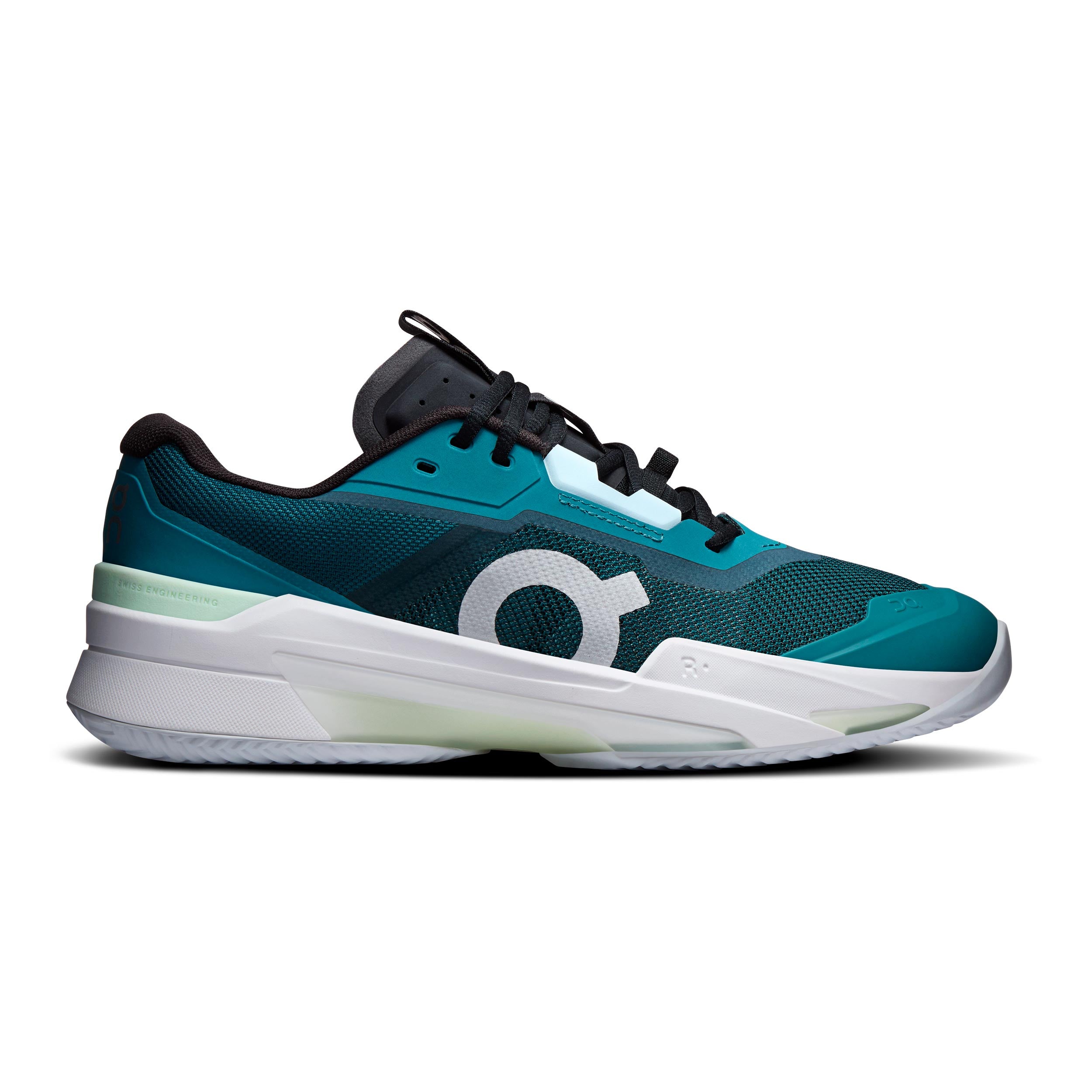 On THE ROGER Pro Fire Sandplatzschuh Herren - petrol, weiß