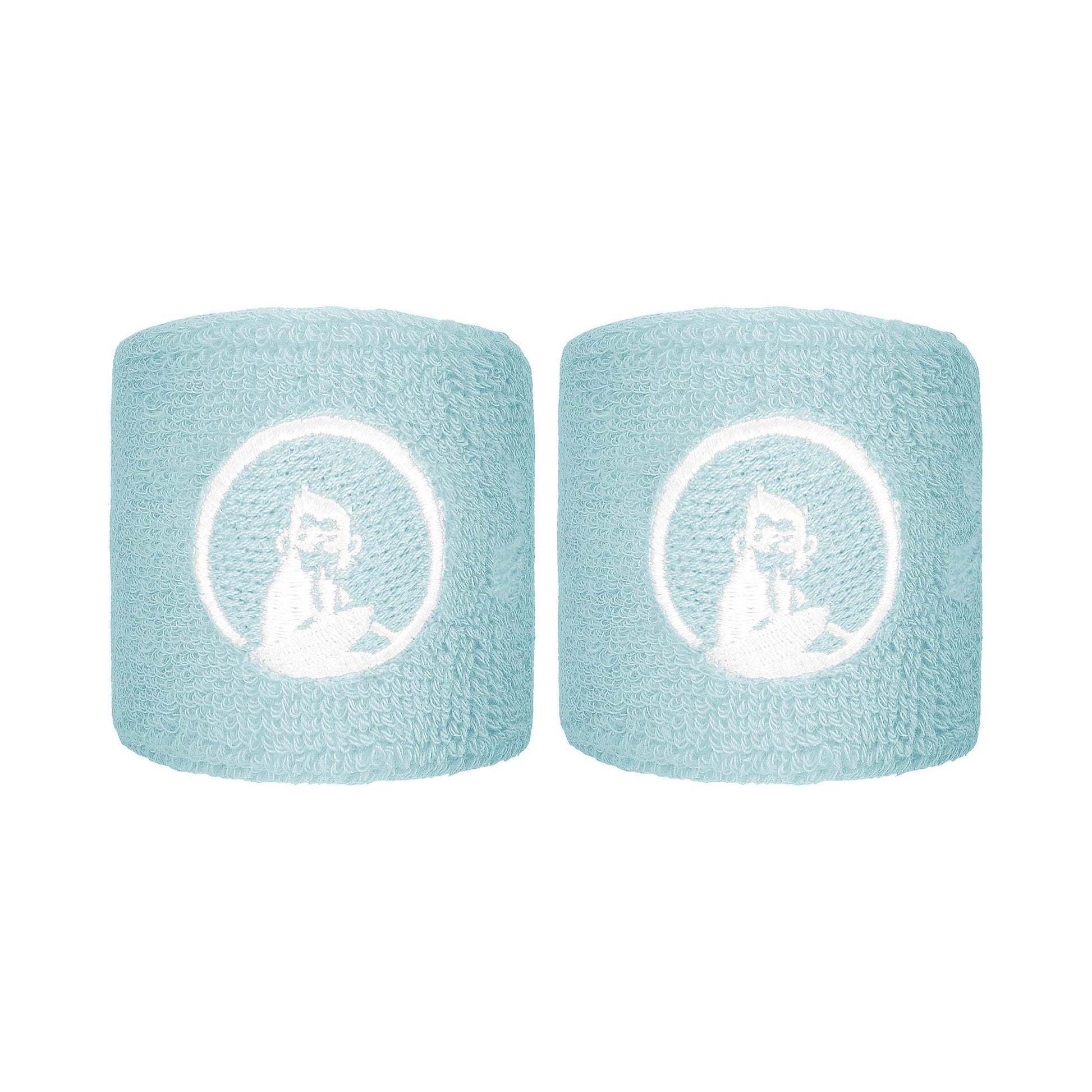Quiet Please Memories Faded Memories Schweißband 2er Pack Unisex - hellblau