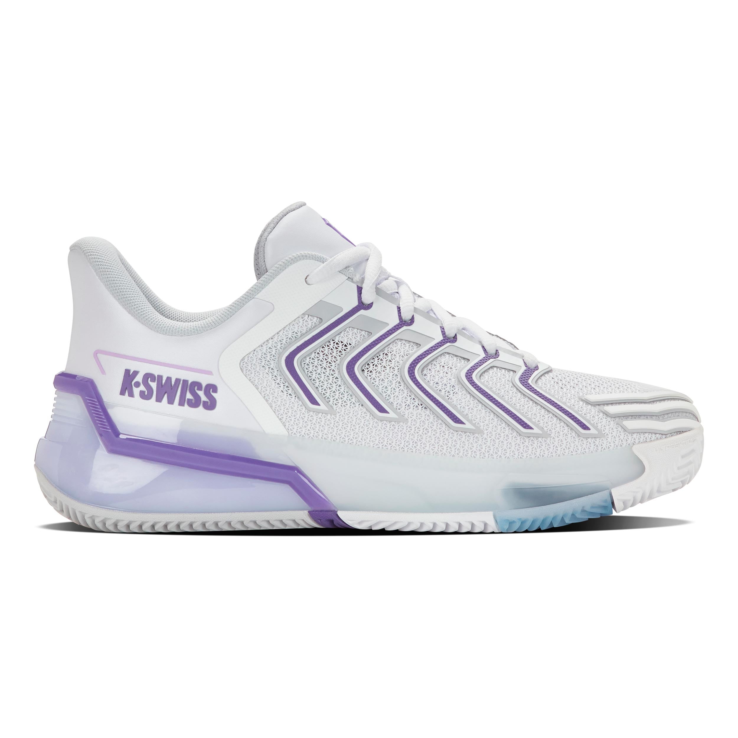 K-Swiss Ultrashot 4 Sandplatzschuh Damen - weiß, lavendel