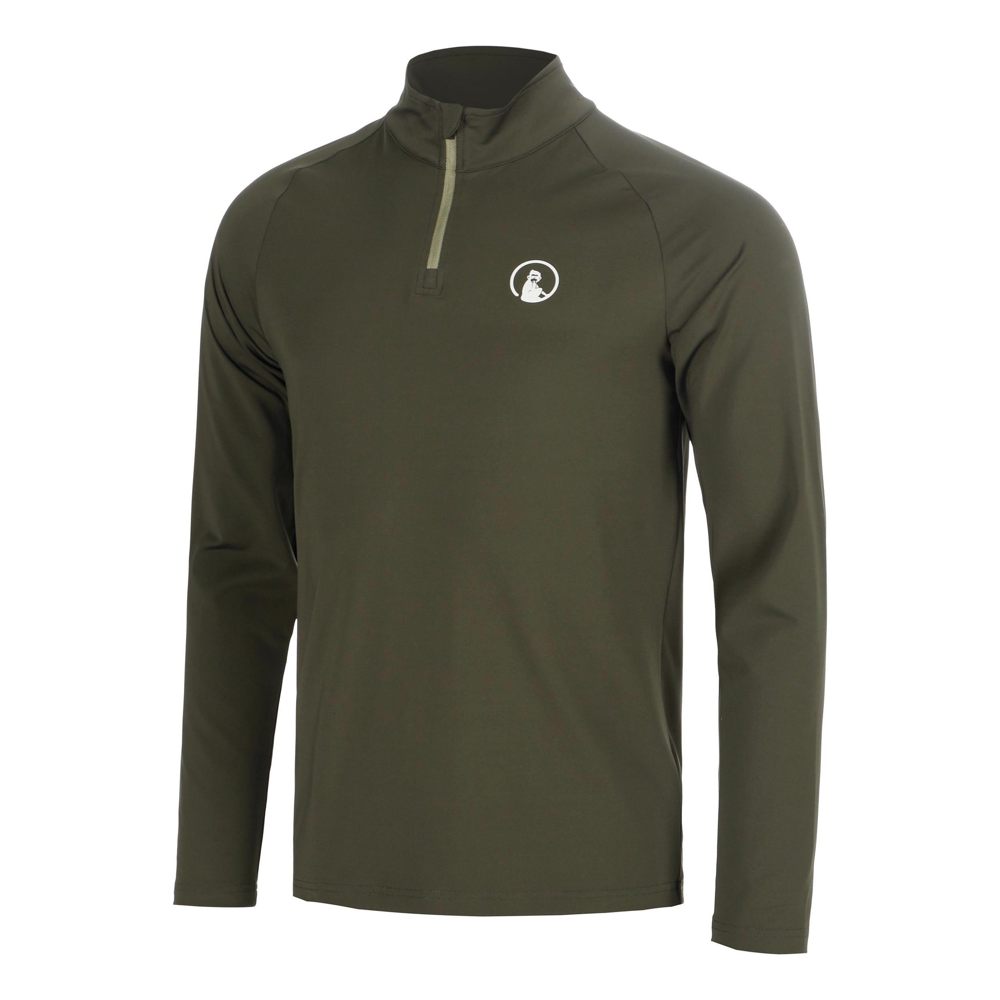 Quiet Please Memories Big Serve 1/4 Zip Longsleeve Herren - dunkelgrün