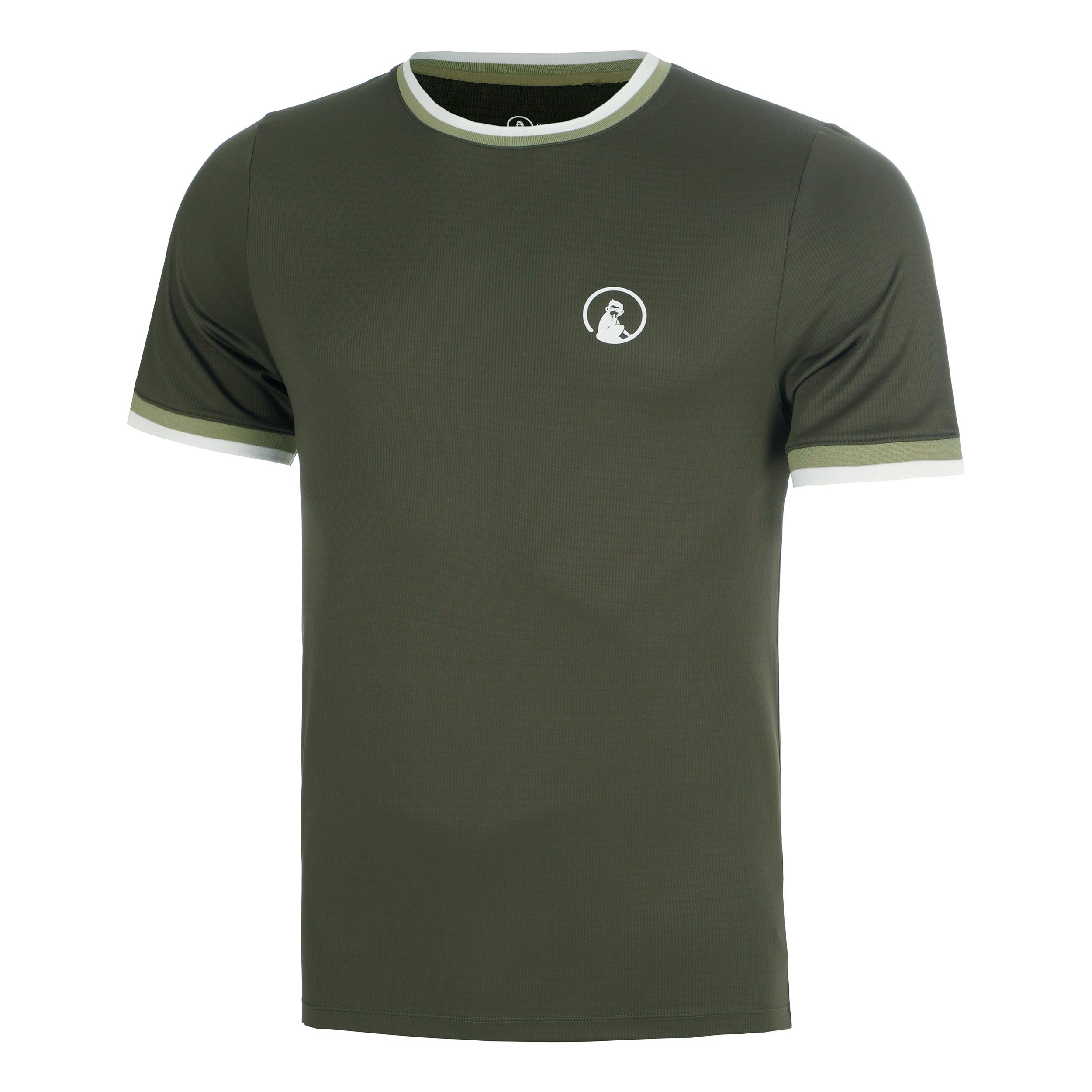 Quiet Please Memories Break Ringer T-Shirt Herren - dunkelgrün