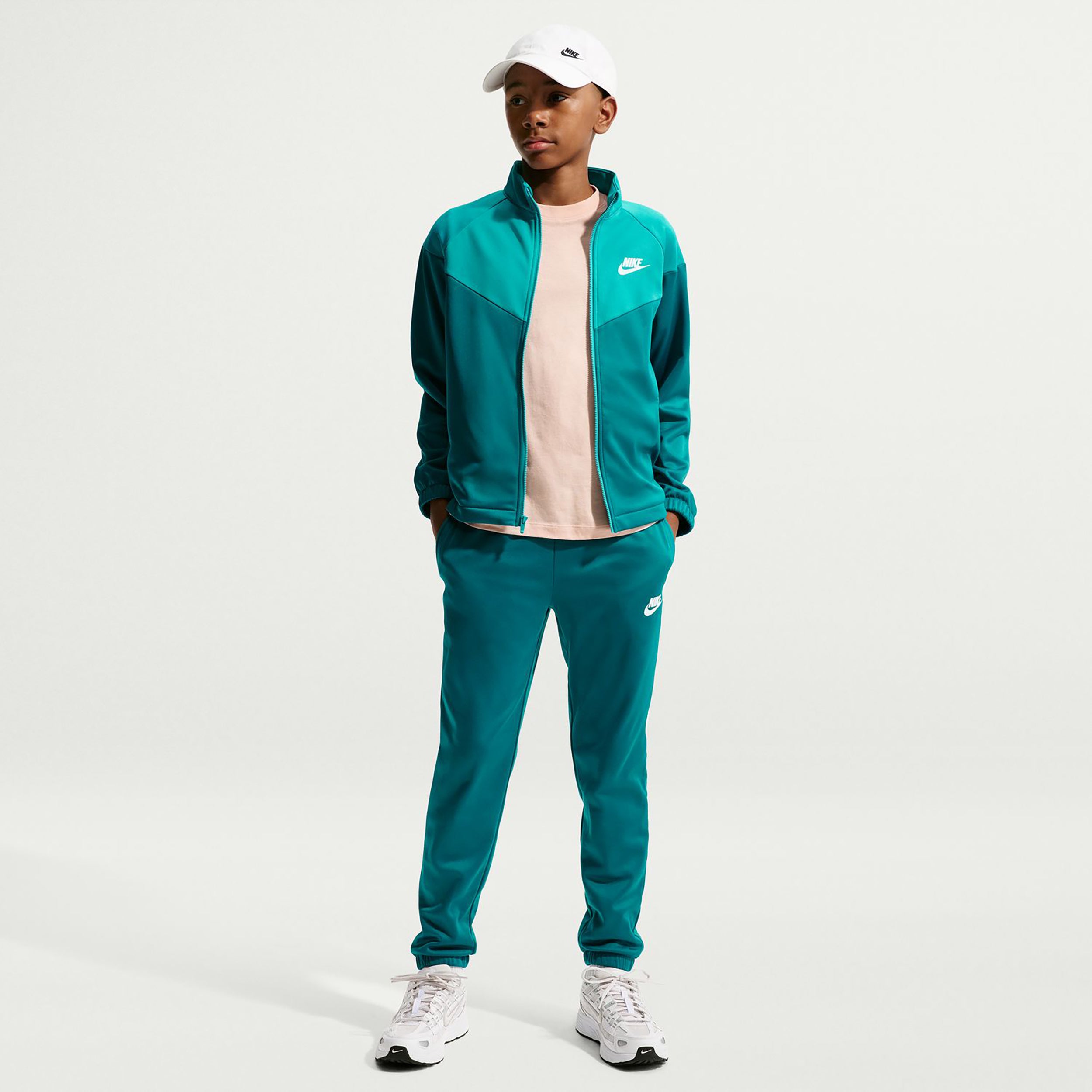 Nike Dri-Fit Full-Zip Trainingsanzug Kinder - petrol, türkis