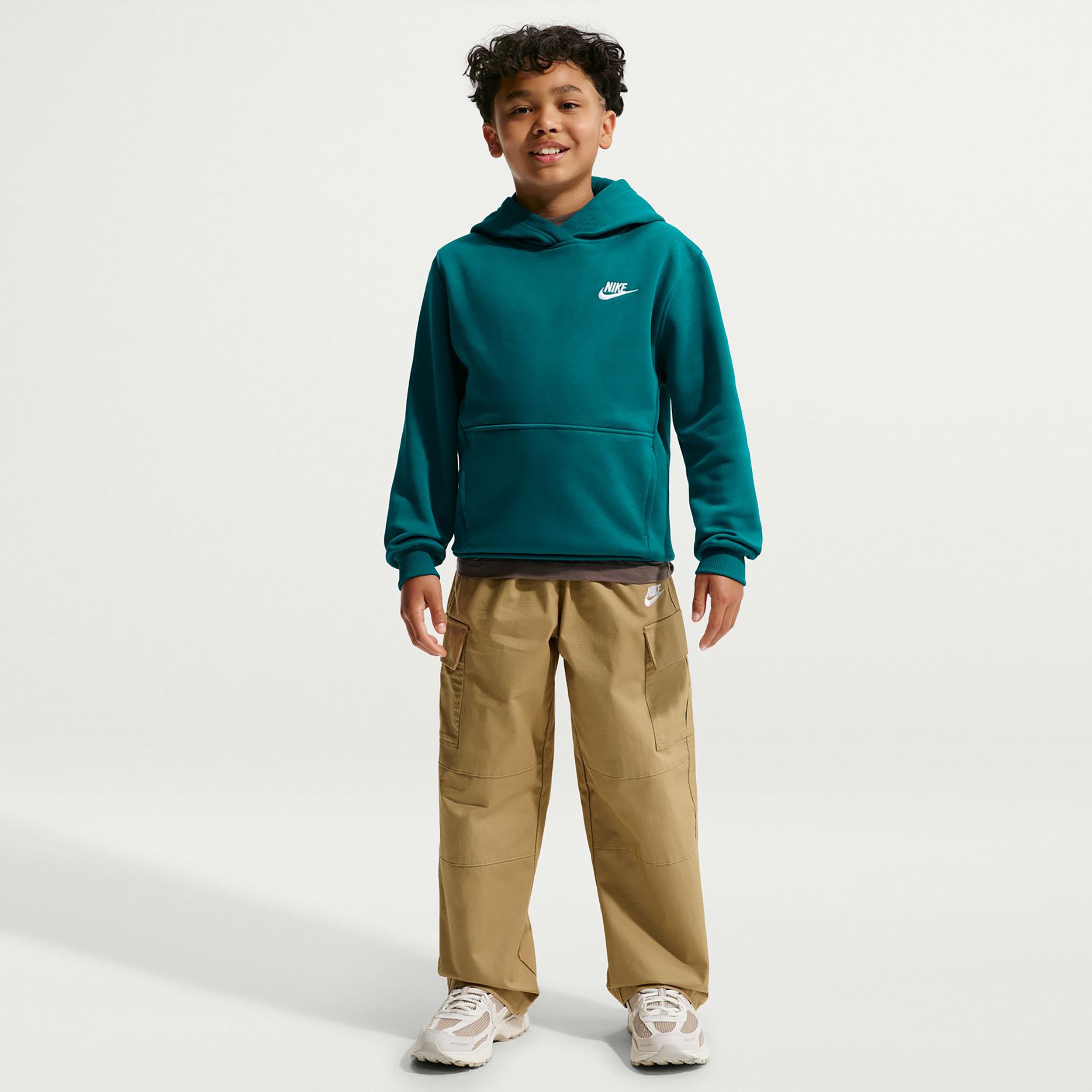 Nike Club Fleece Hoody Kinder - petrol