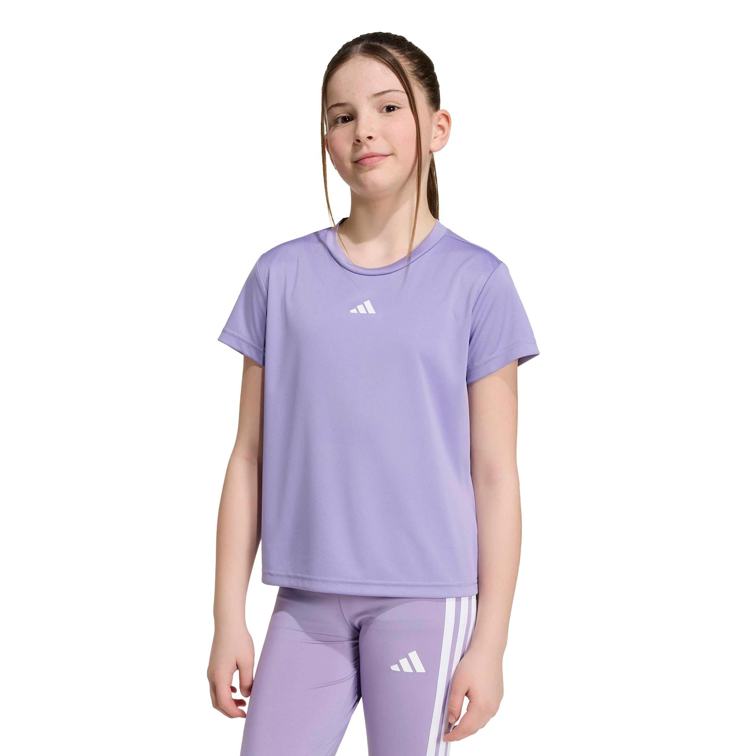 adidas Essentials Training T-Shirt Kinder - flieder, weiß