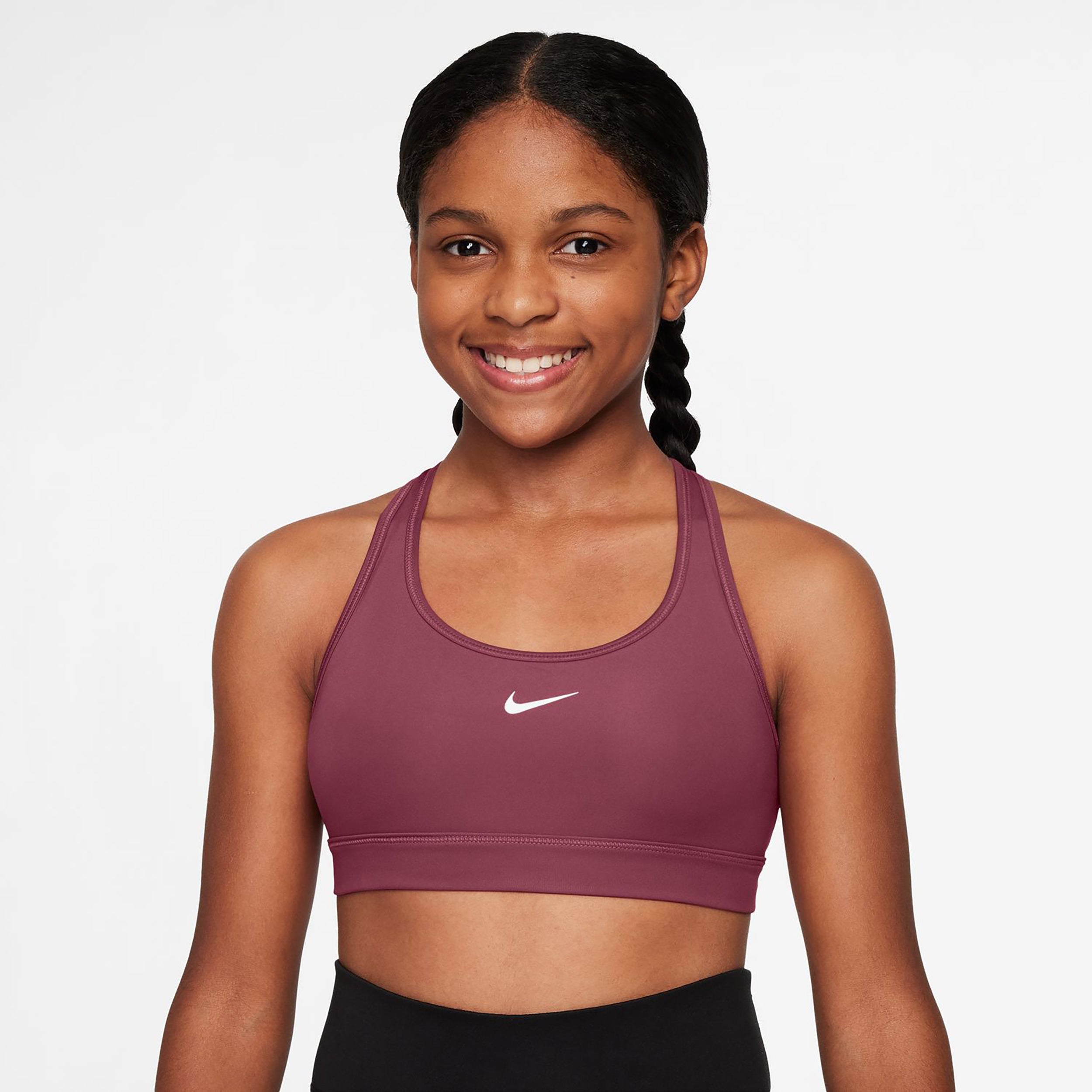 Nike Dri-Fit Swoosh Sport-BH Kinder - mauve
