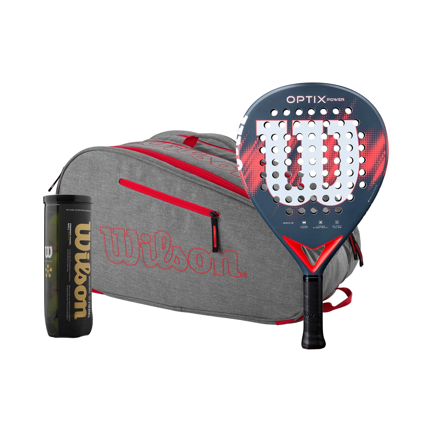 Wilson Optix V2 Power plus Schlägertasche, plus Balldose