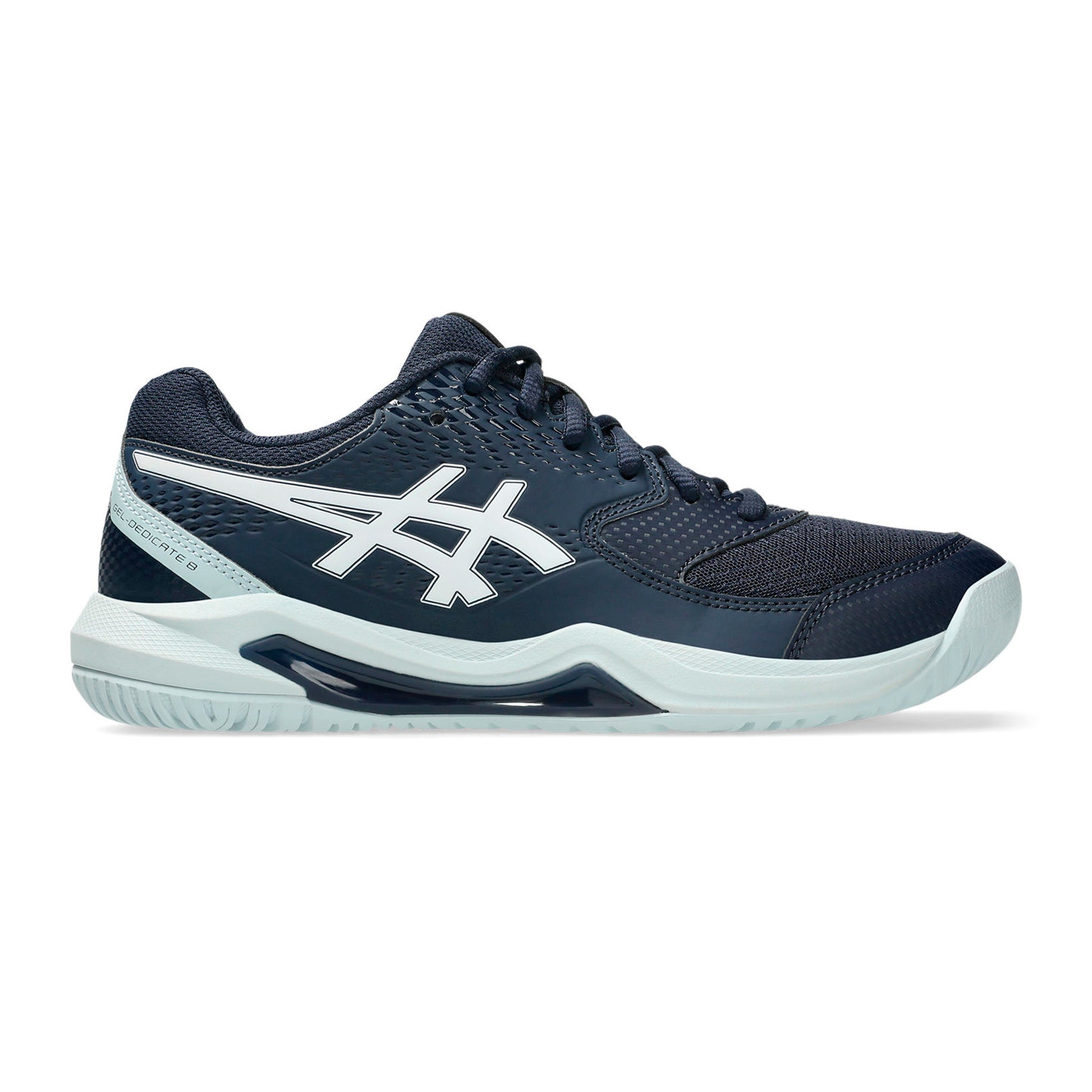 ASICS Gel-Dedicate 8 Allcourtschuh Damen - dunkelblau, weiß