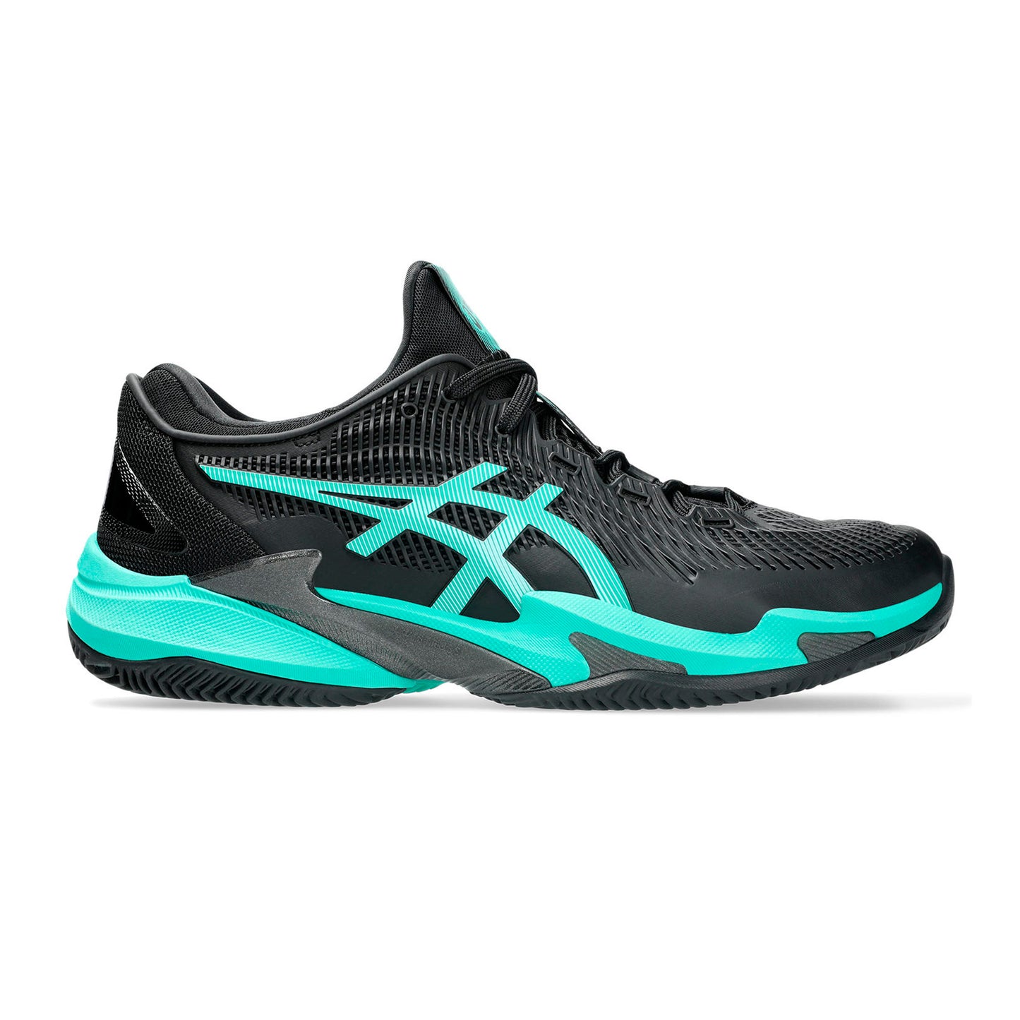 ASICS Court FF 3 Sandplatzschuh Herren - schwarz, türkis