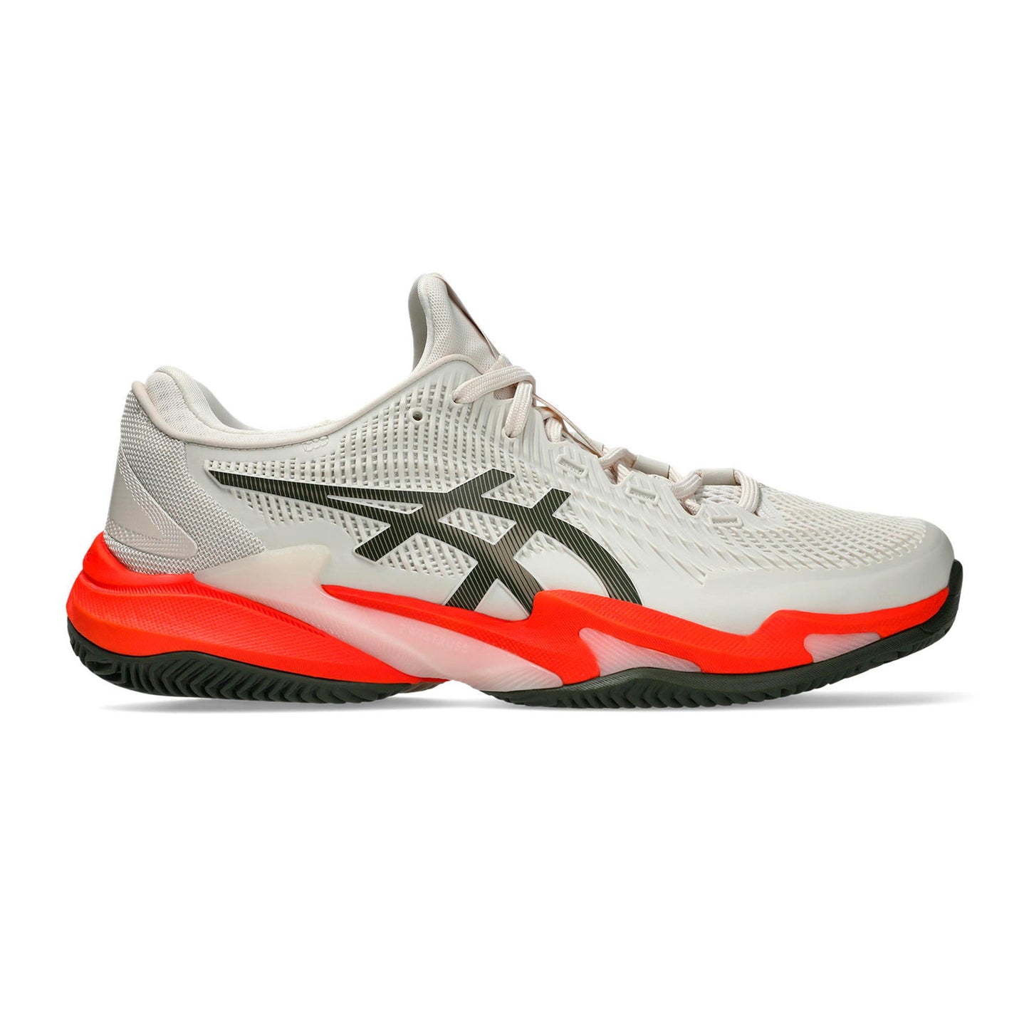 ASICS Court FF 3 Sandplatzschuh Herren - creme, neonorange