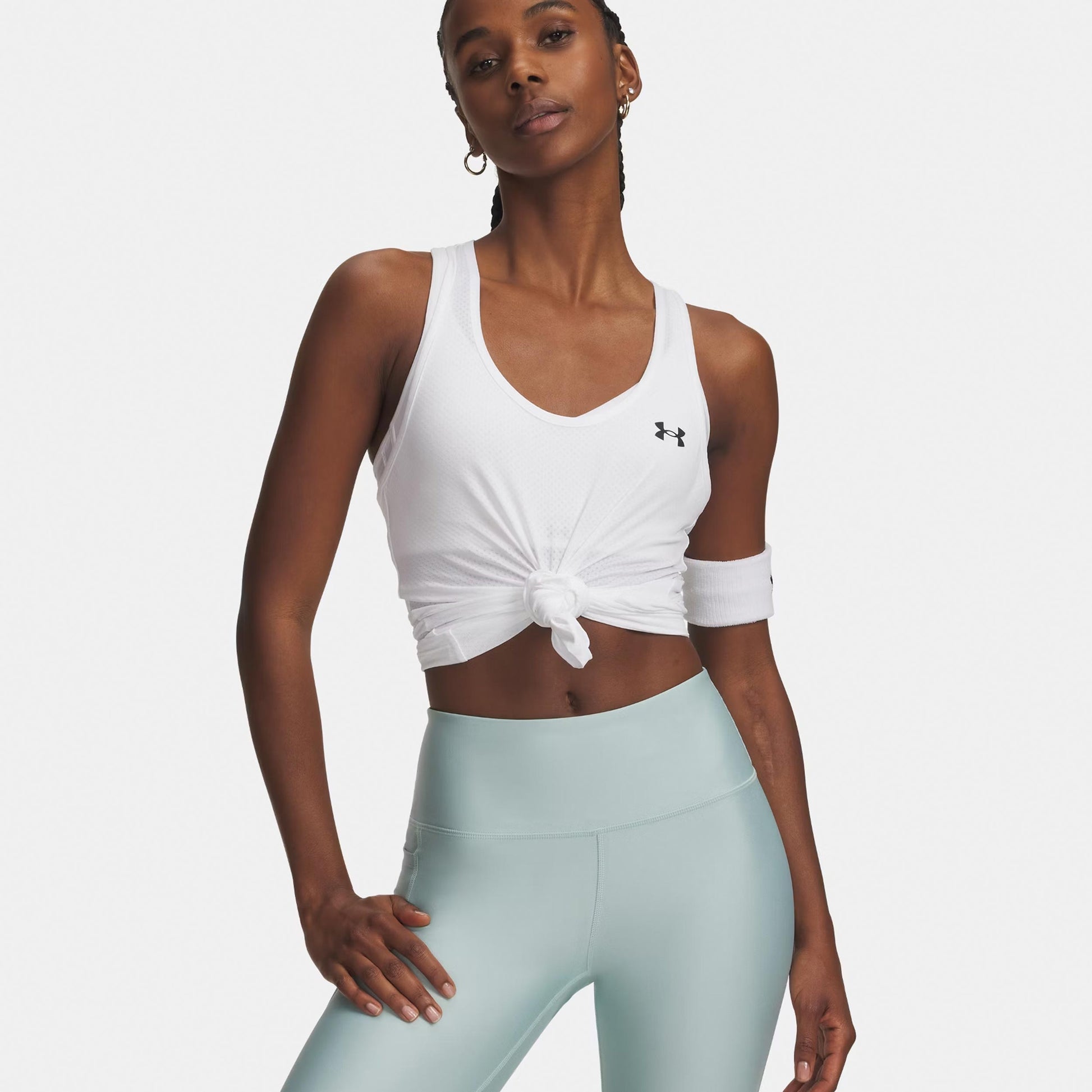 Under Armour Tech Mesh Racer Tank-Top Damen-weiß, schwarz