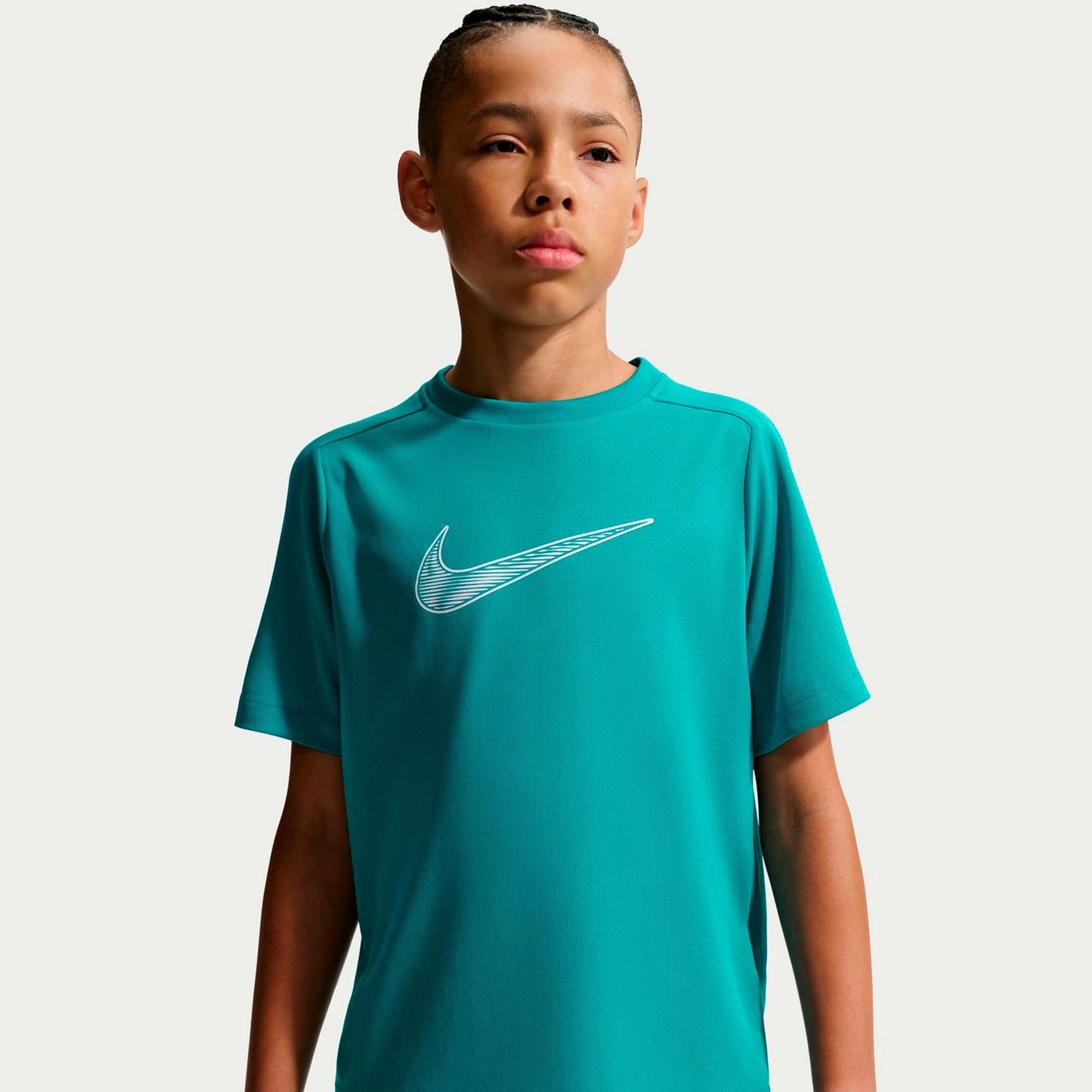 Nike Dri-Fit Multi  T-Shirt Kinder - petrol, weiß