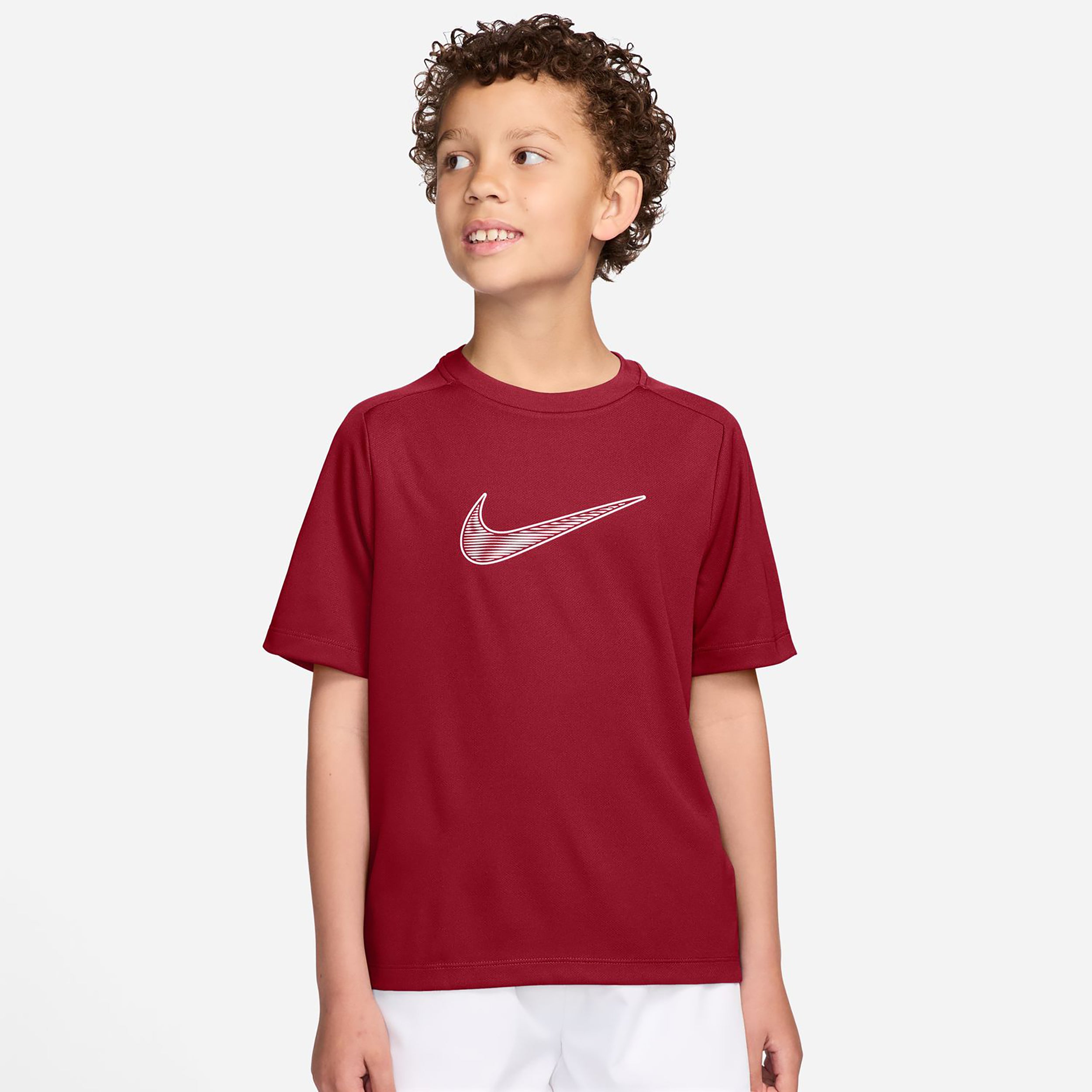Nike Dri-Fit Multi  T-Shirt Kinder - rot