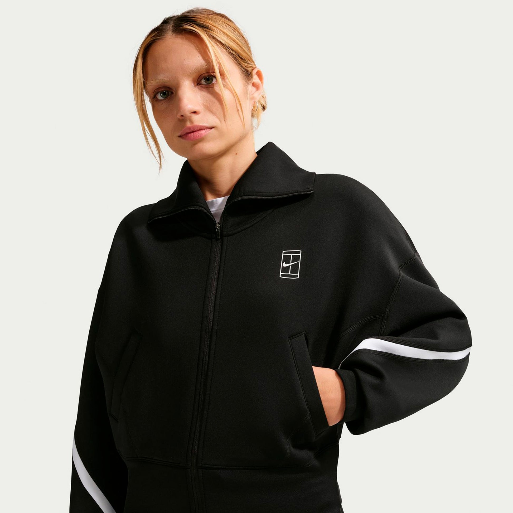 Nike Court Dri-Fit Advantage  Trainingsjacke Damen-schwarz