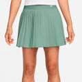 Dri-Fit Victory High Rise Pleated Rock Damen - graugrün, weiß