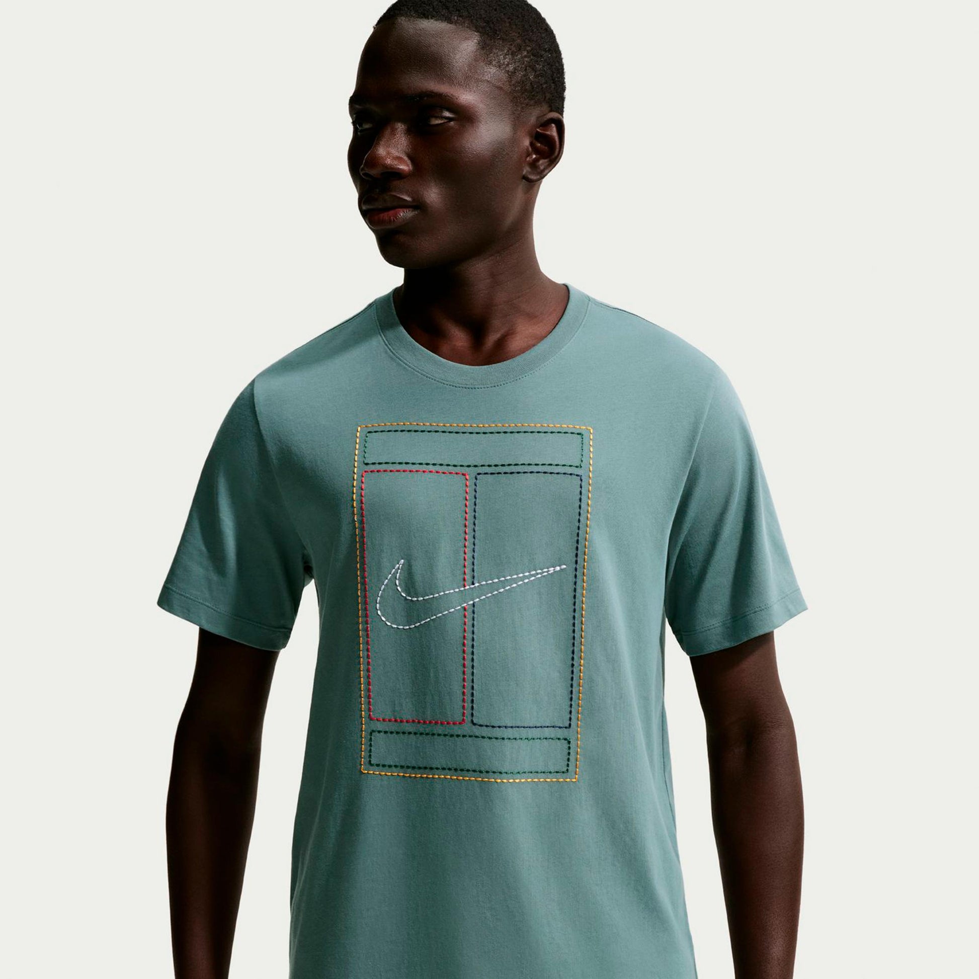 Nike Court Heritage T-Shirt Herren-salbei, grau
