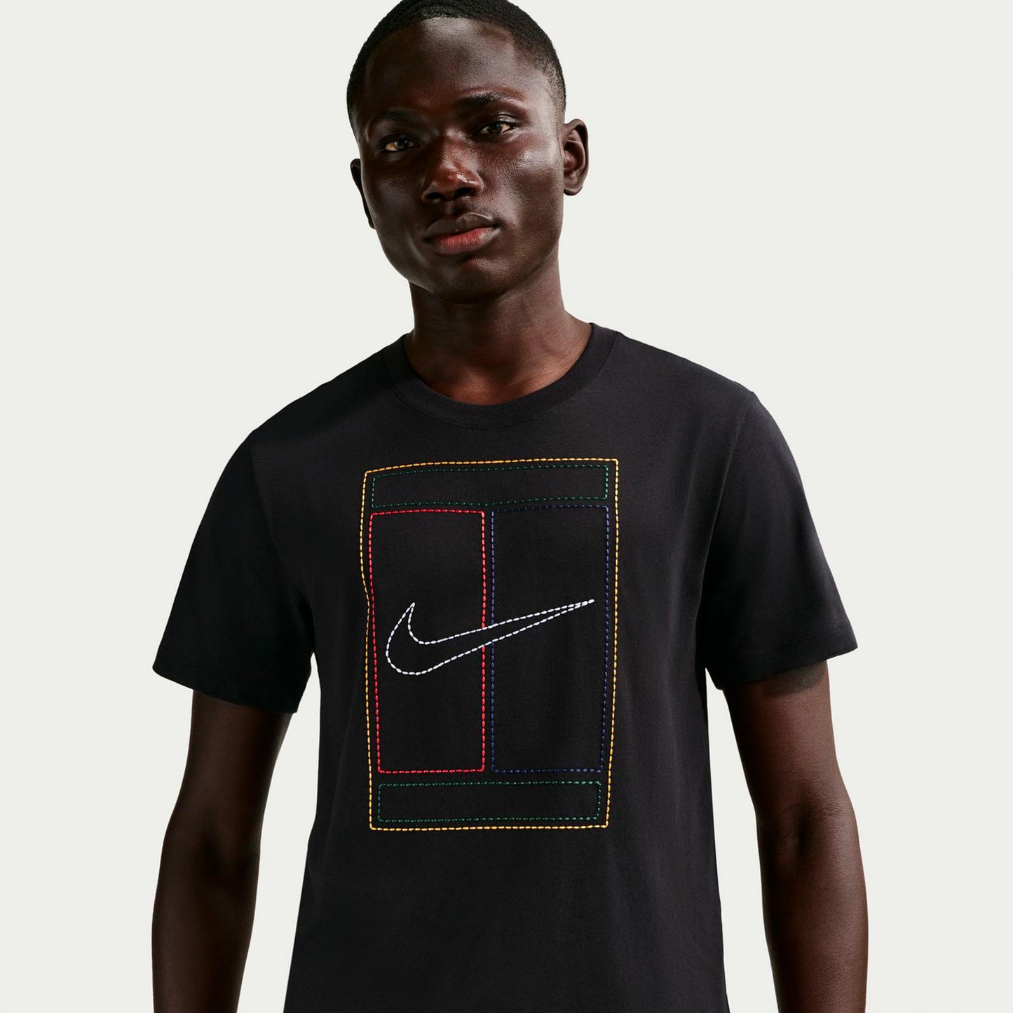 Nike Court Heritage T-Shirt Herren-schwarz
