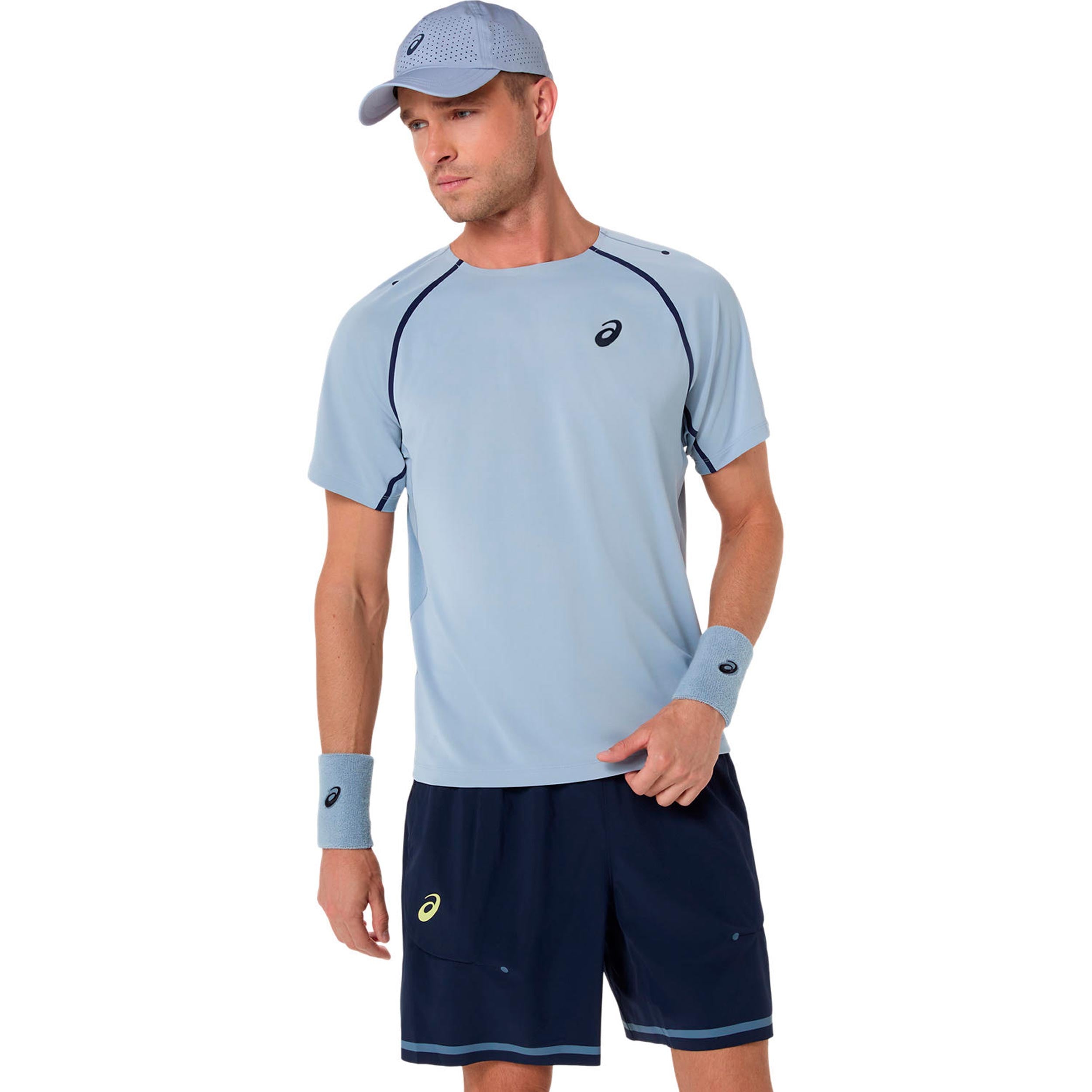 ASICS Match   T-Shirt Herren-blaugrau
