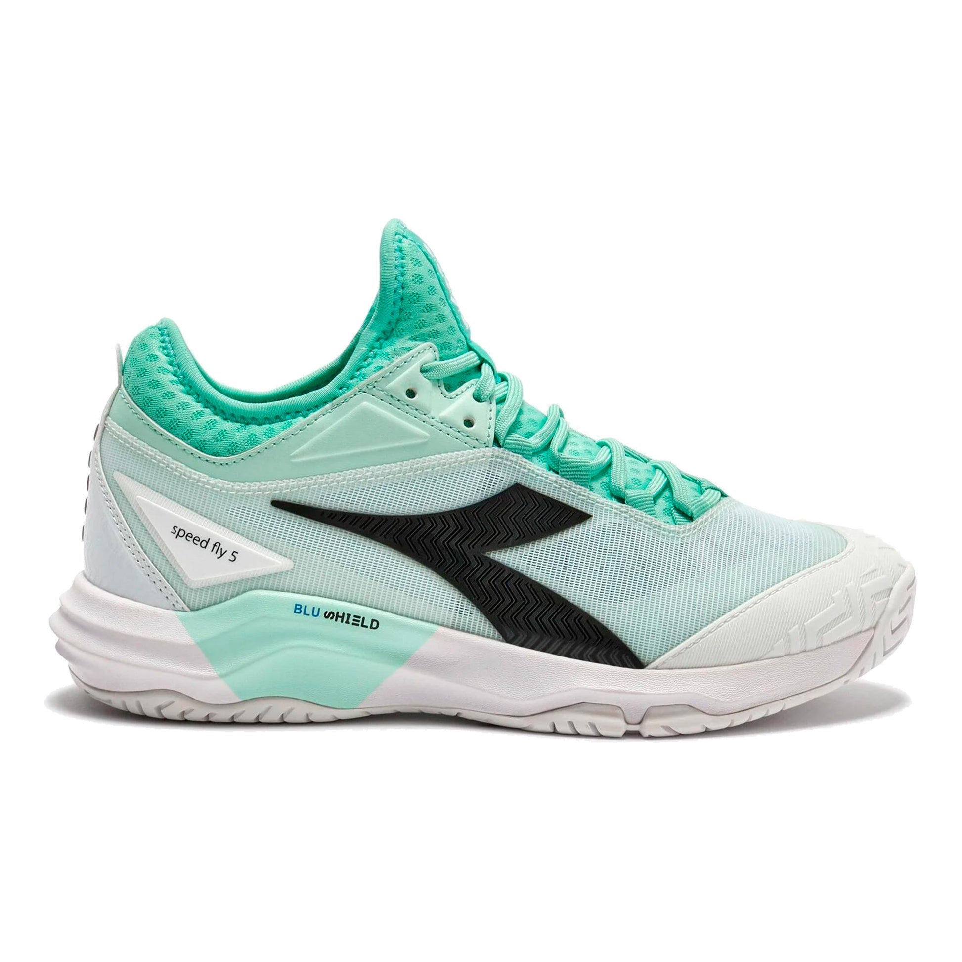 Diadora Speed Blushield Fly 5 Allcourtschuh Damen-türkis, schwarz