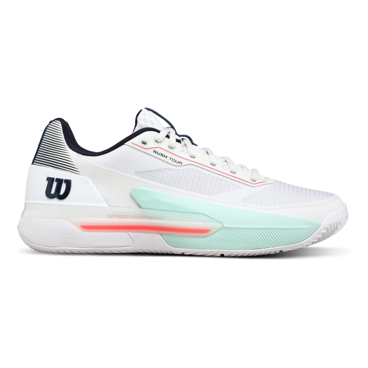 Wilson Rush Tour 5 Sandplatzschuh Herren-weiß, türkis
