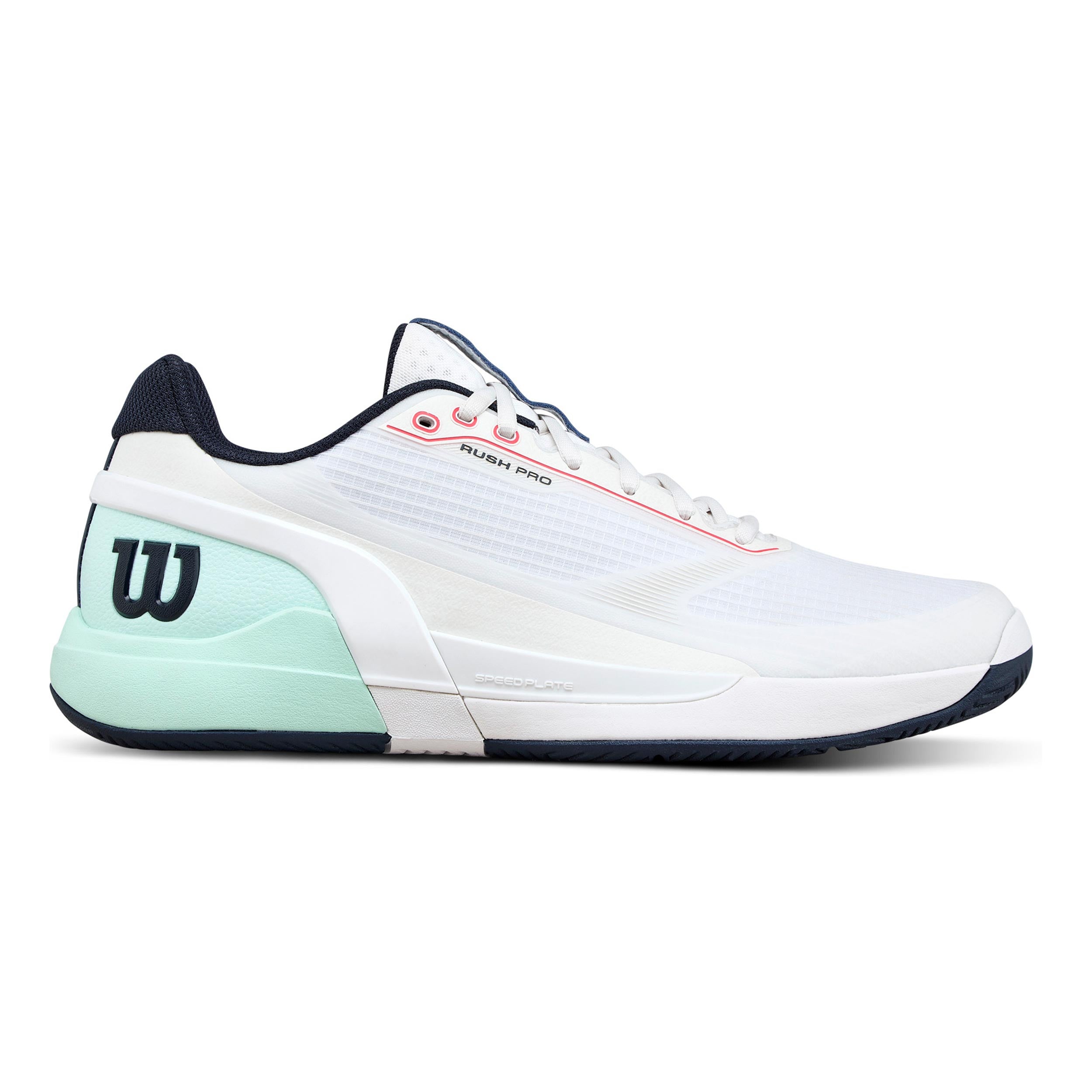 Wilson Rush Pro 5 Allcourtschuh Herren-weiß, türkis
