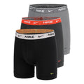Essential Cotton Stretch Boxer Short 3er Pack Herren - schwarz, anthrazit