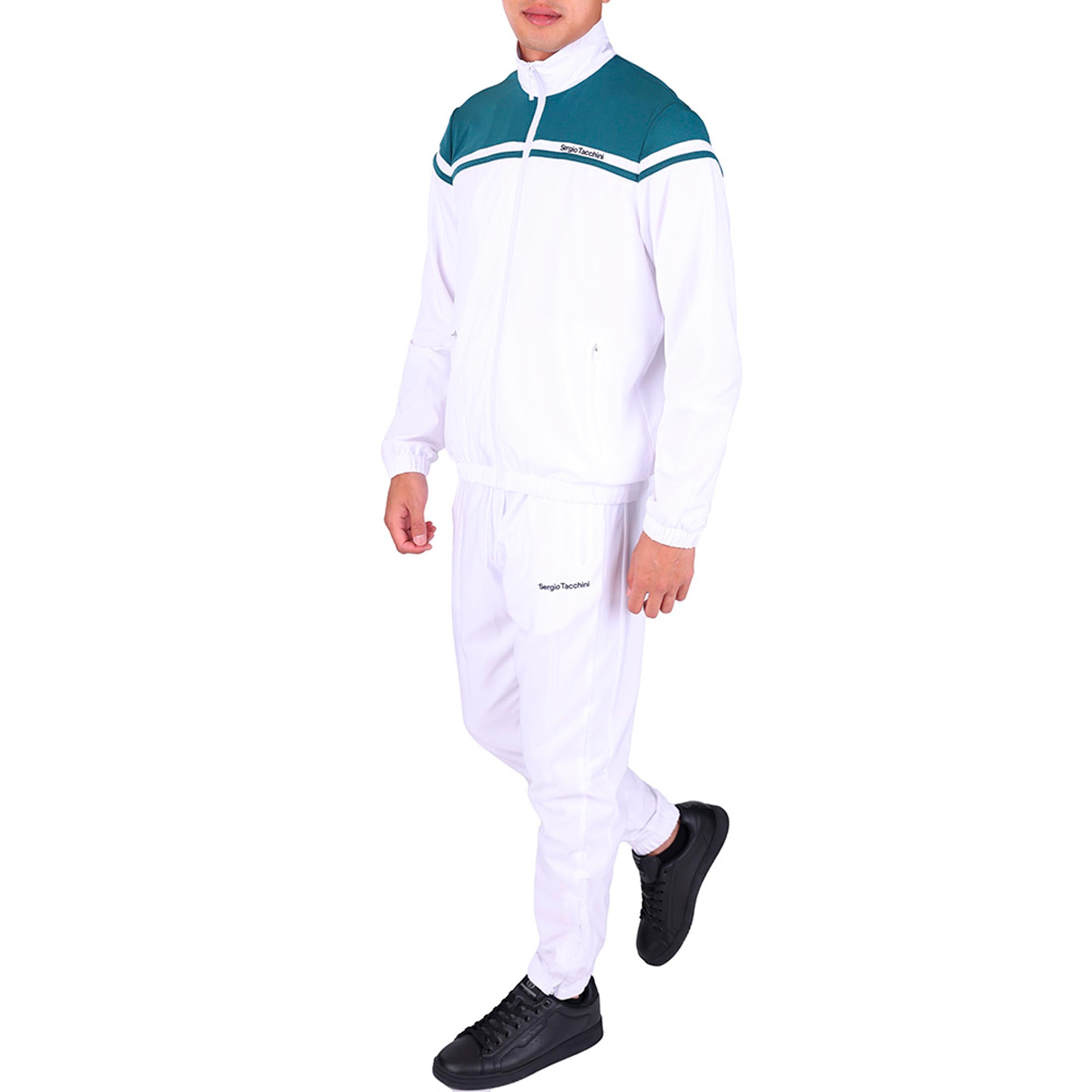 Sergio Tacchini Riflesso Trainingsanzug Herren - weiß, petrol