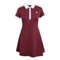 Classics Kleid Damen - weinrot, weiß