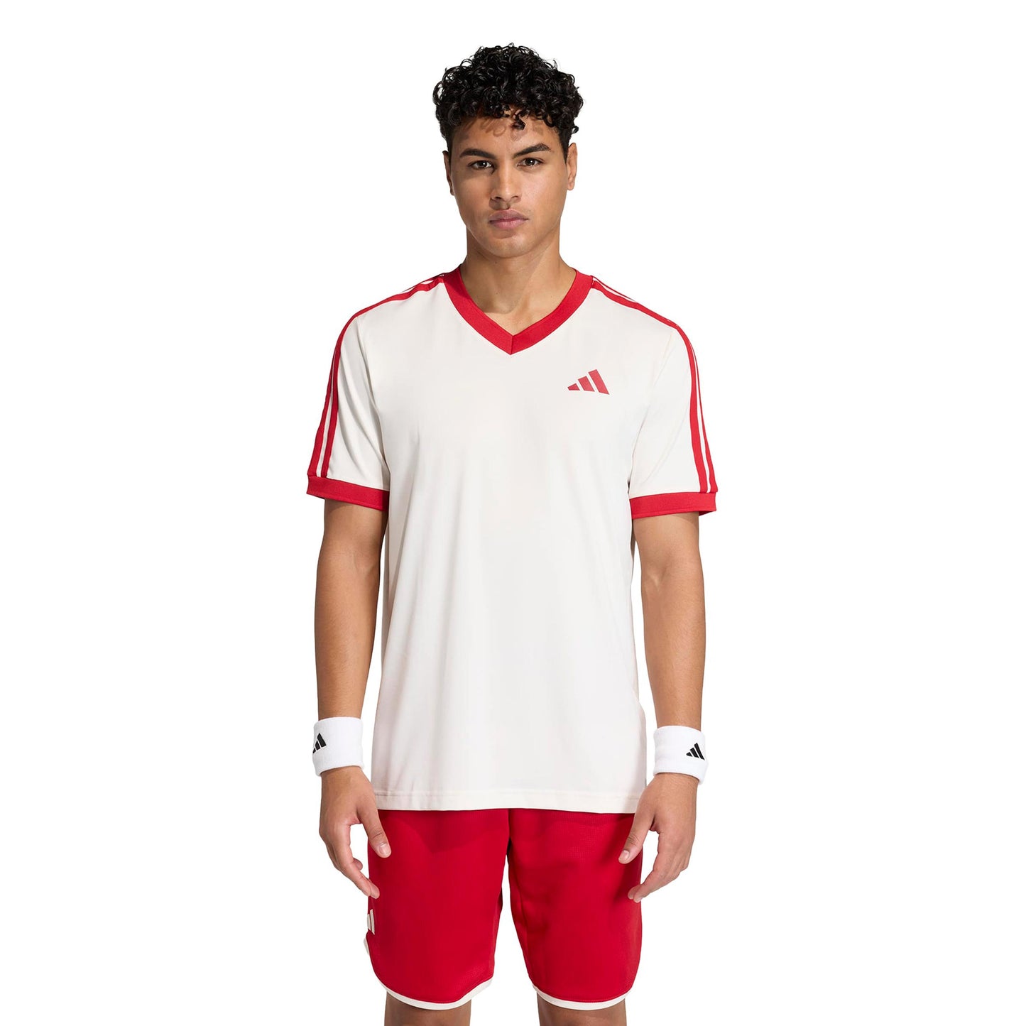 adidas Classics T-Shirt Herren - beige, rot