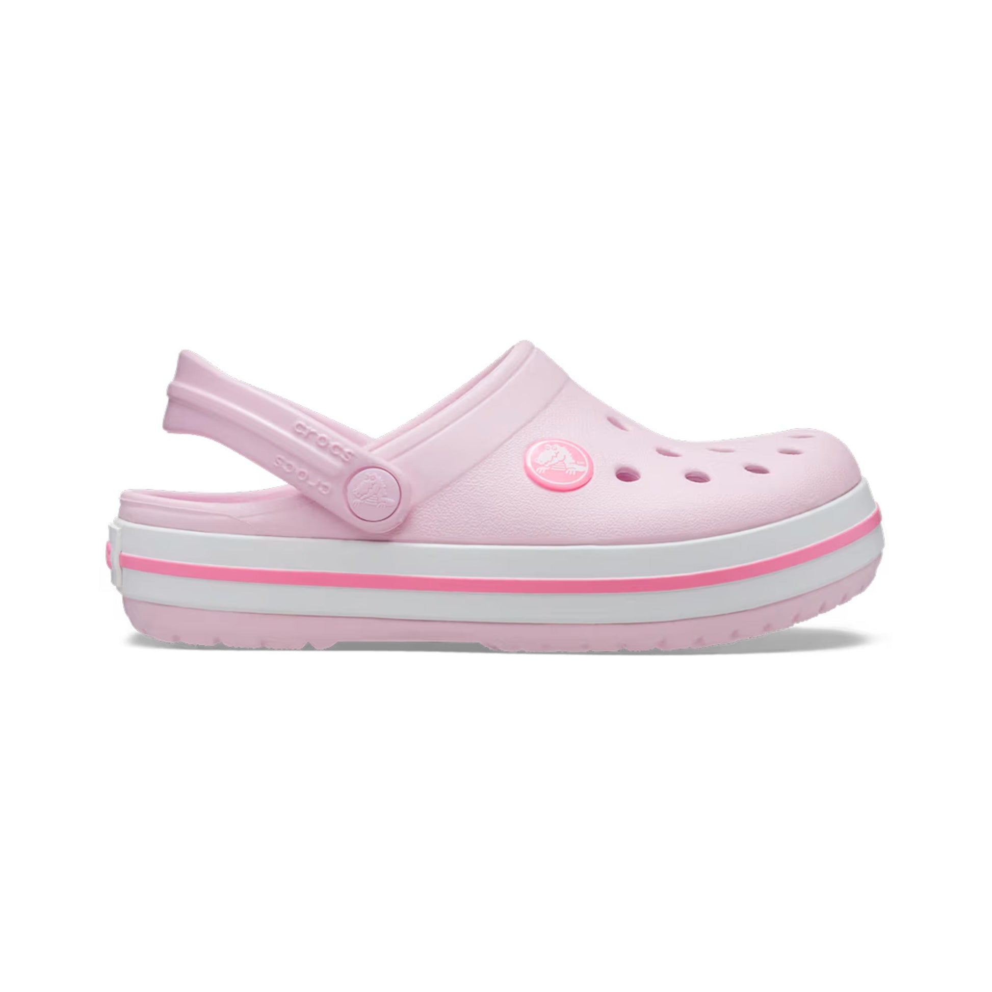 Crocs Crocband Clog Badelatschen Kinder - rosa, weiß