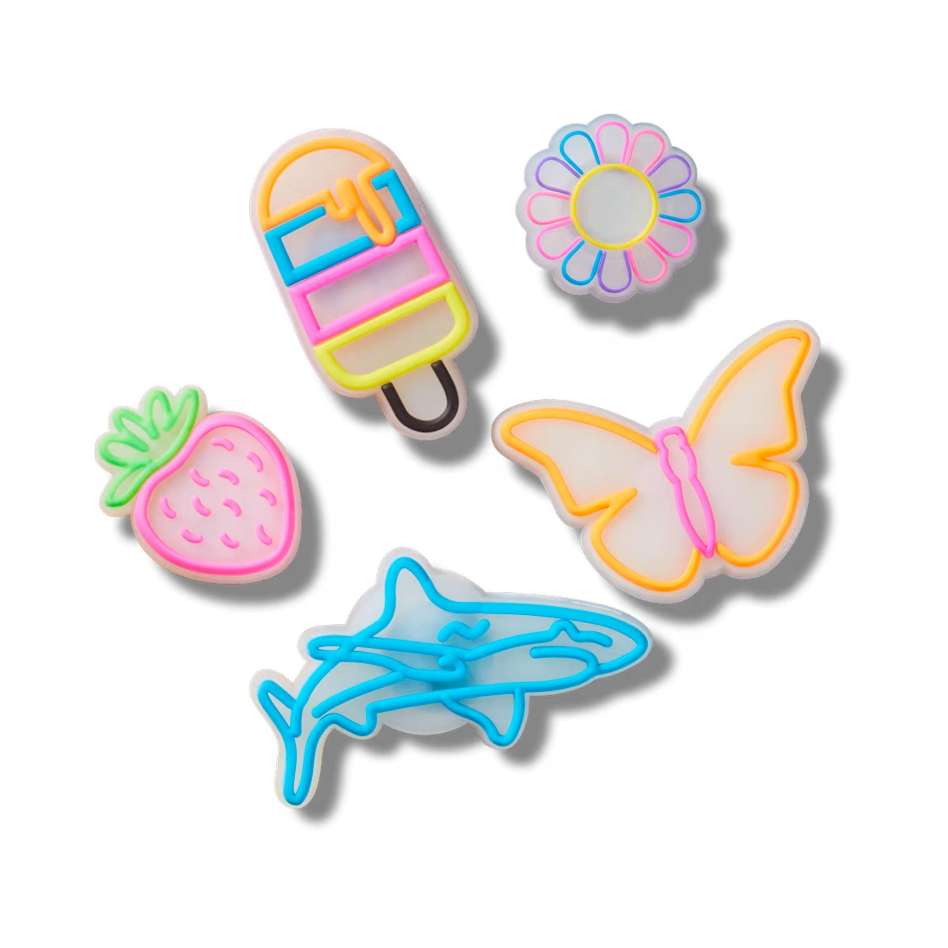 Crocs Lights Up Summer Sonstiges 5er Pack Unisex - türkis, rosa