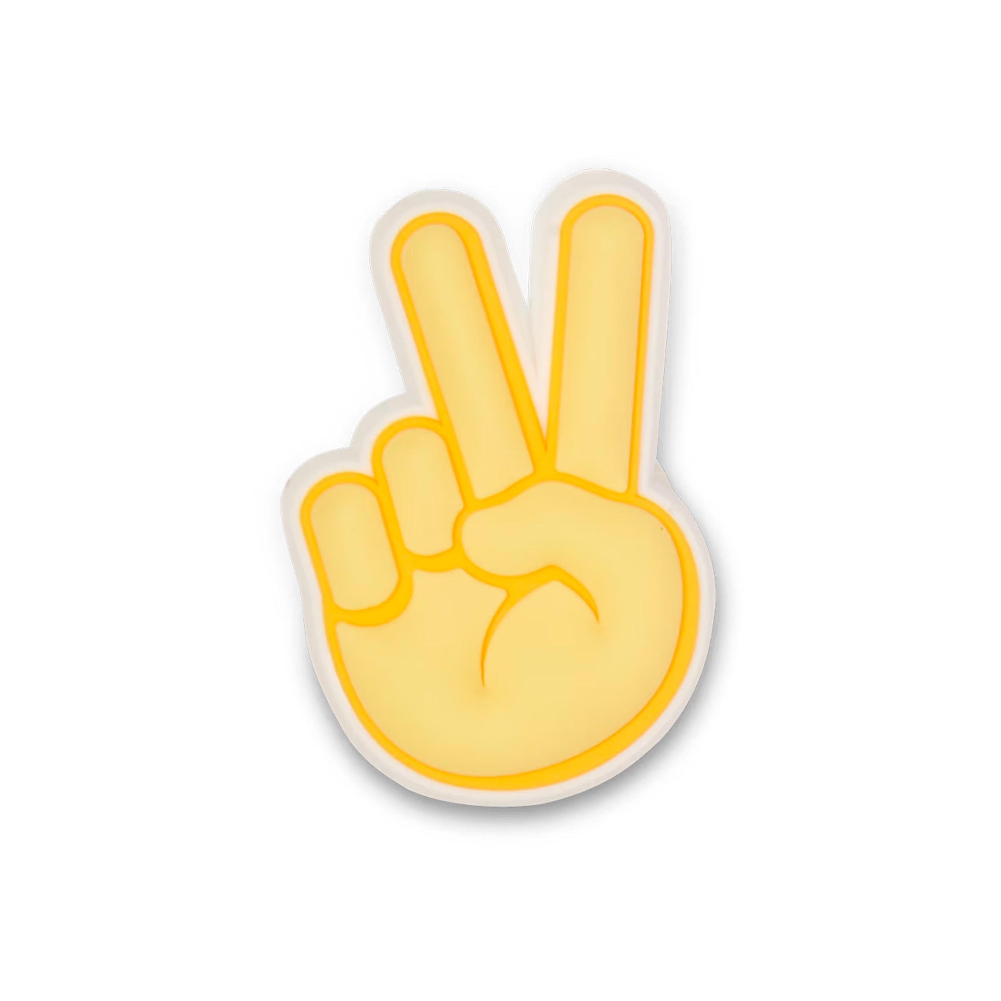 Crocs Peace Hand Sign Sonstiges Unisex - gelb, weiß