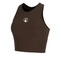 Memories Rib Crop Tank-Top Damen - braun