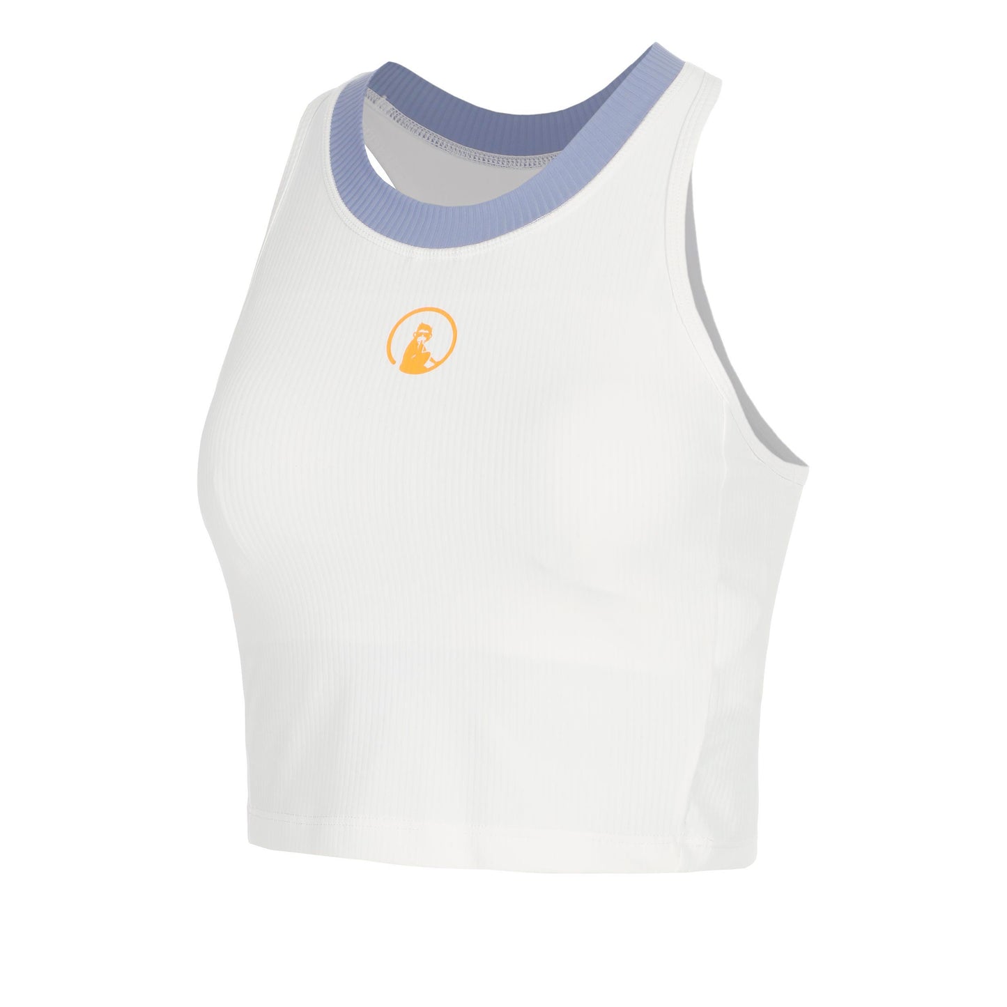 Quiet Please Glow Rib Crop Tank-Top Damen - creme