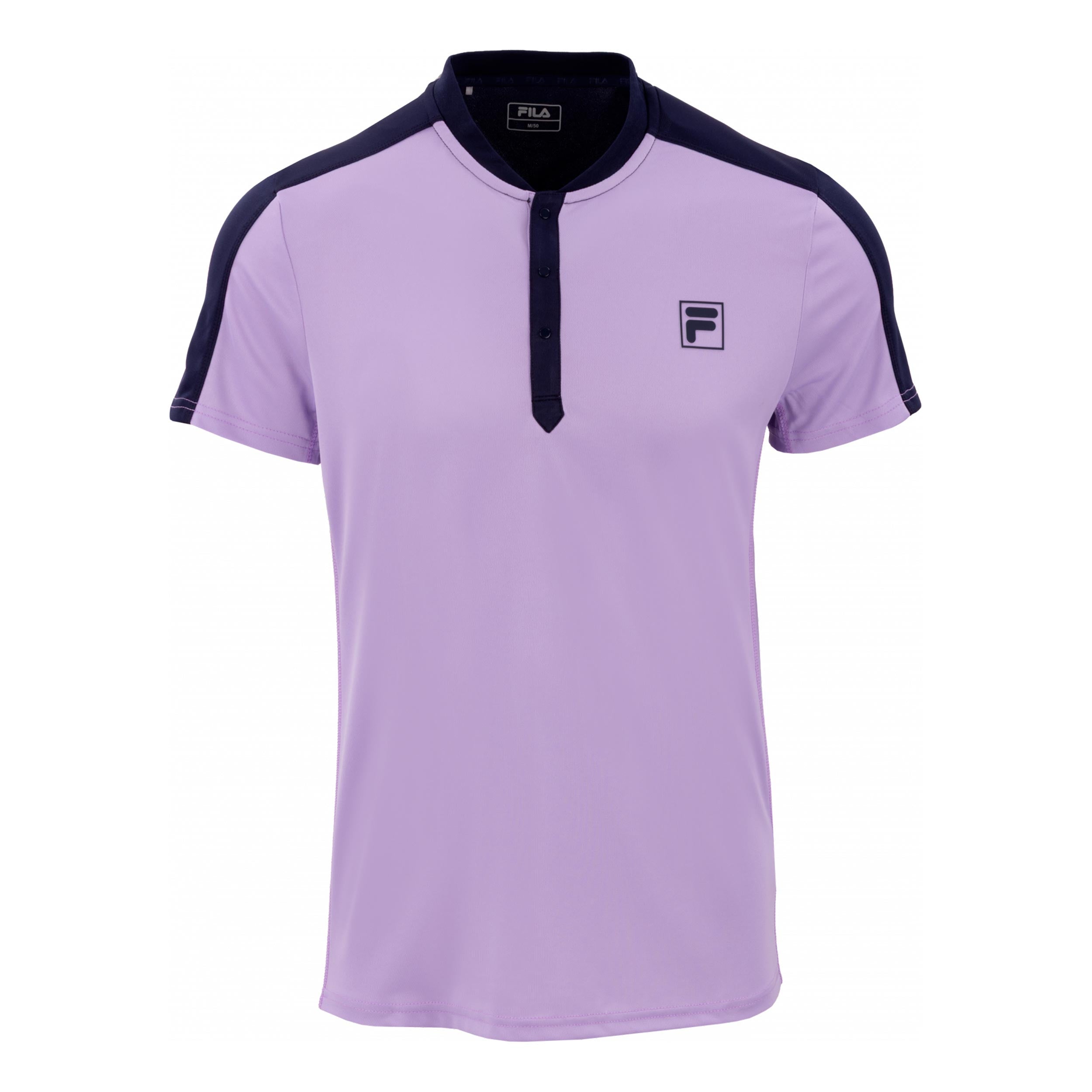 Fila Henley Taavi T-Shirt Herren - flieder, dunkelblau