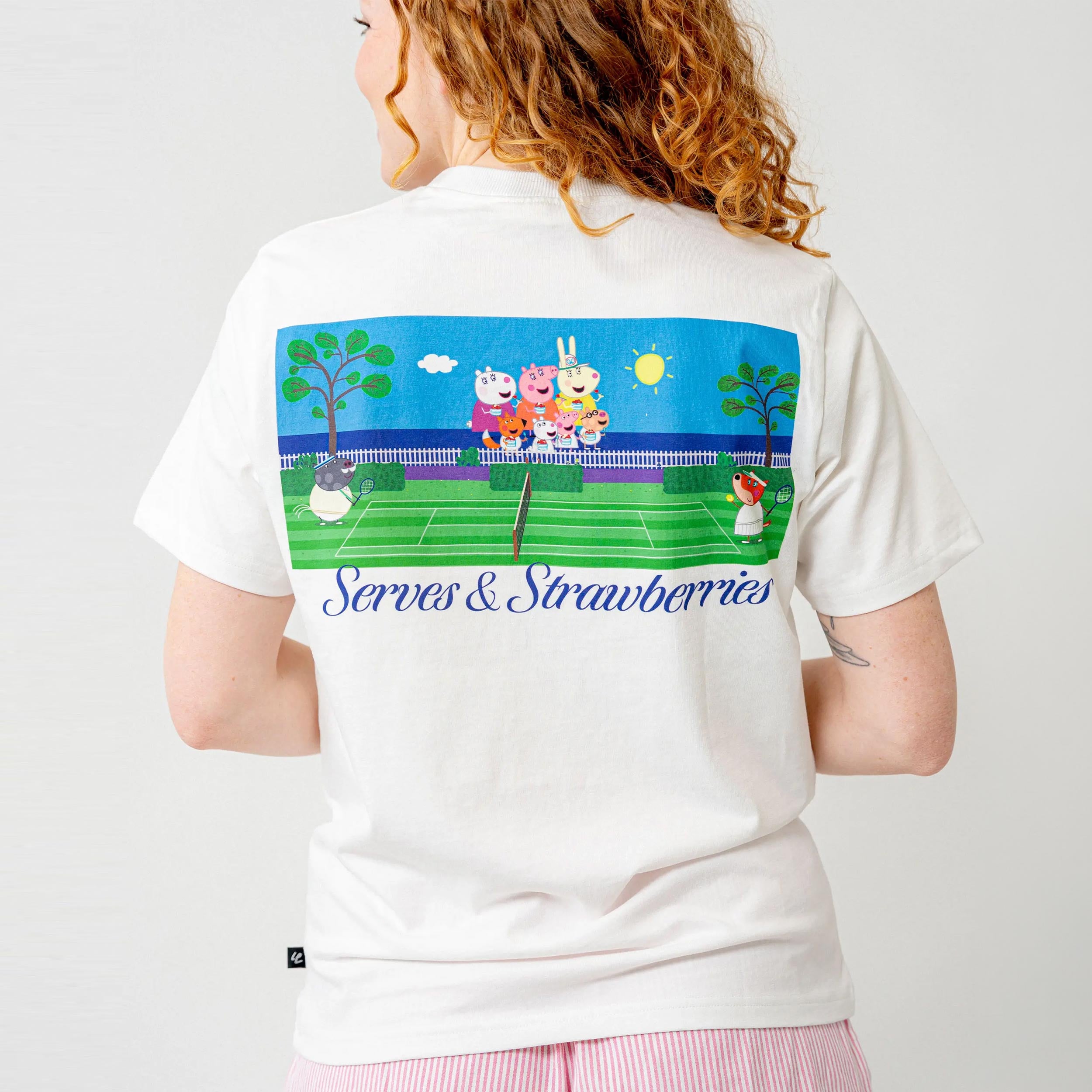 Lobster & Lemonade Peppa Pig Serves & Strawberries – '94 Campus T-Shirt Unisex - weiß