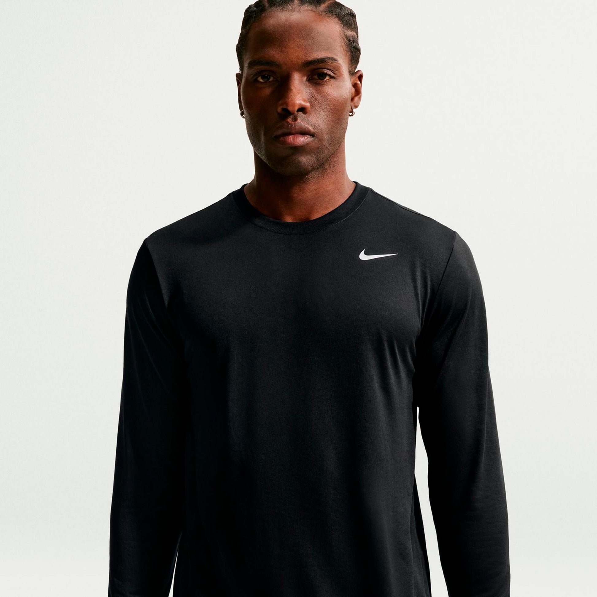 Nike Dri-Fit Longsleeve Herren - schwarz