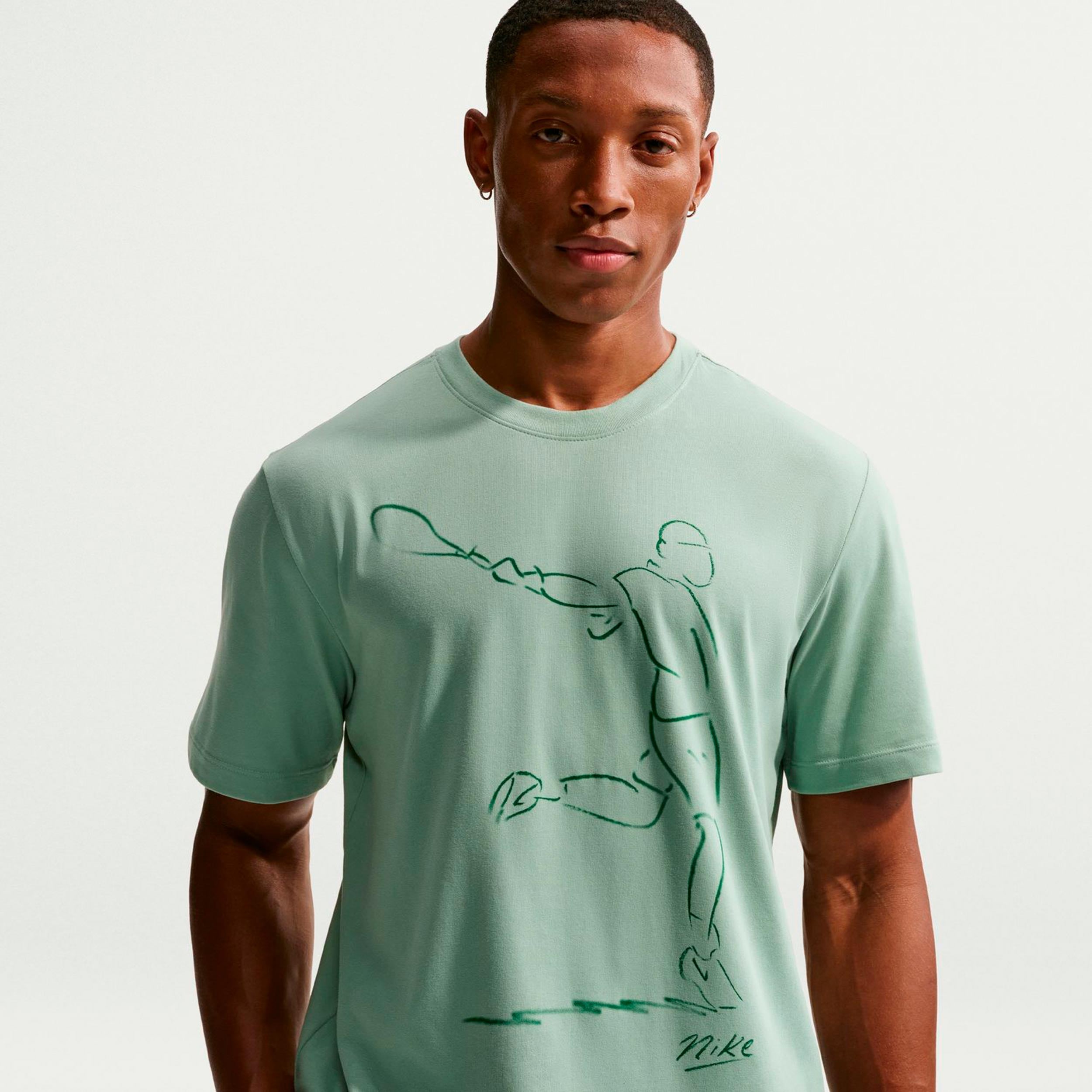 Nike Court Dri-Fit T-Shirt Herren - graugrün