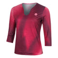 Freeze Out V-Neck Printed  Longsleeve Damen - dunkelrot