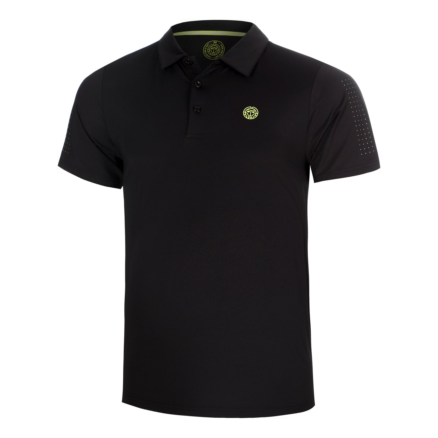 BIDI BADU Night Flash Lasercut Polo Herren - schwarz