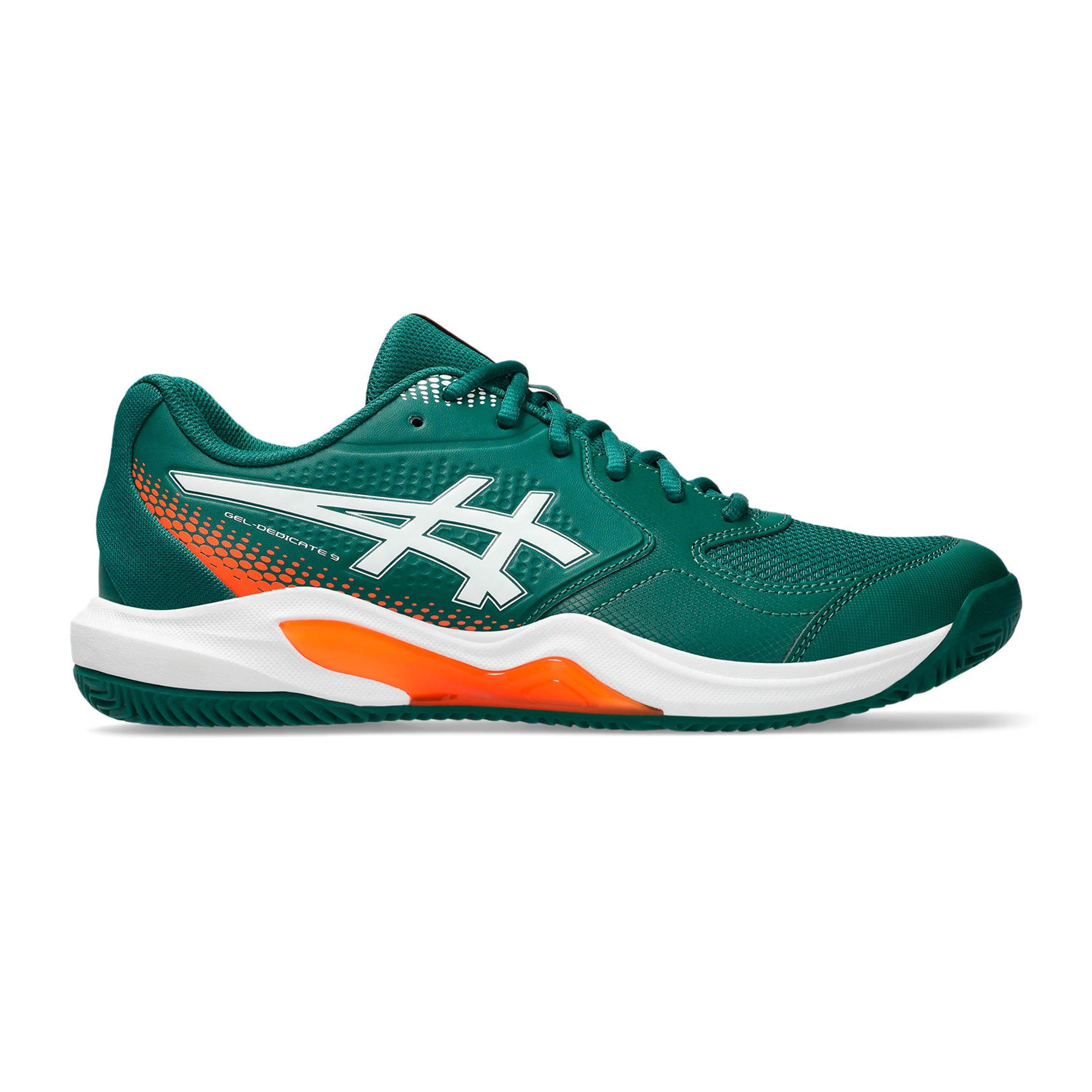 ASICS Gel-Dedicate 9 Padelschuh Herren - dunkelgrün, weiß
