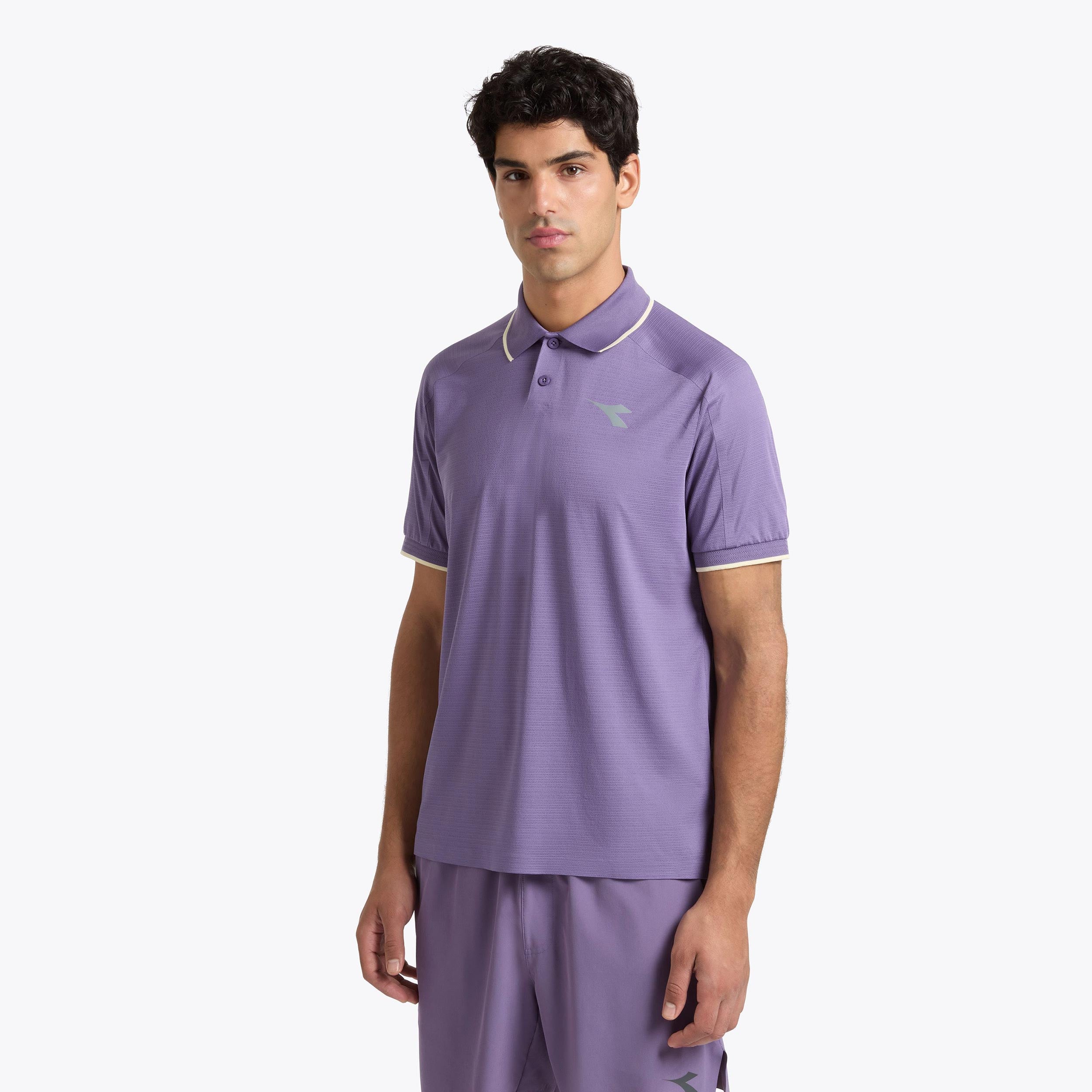 Diadora Fibrazero Polo Herren - violett