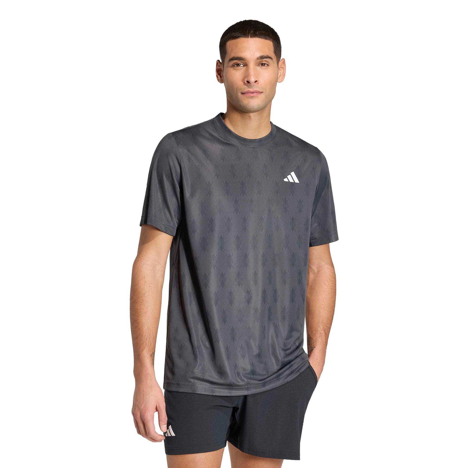 adidas Club Graphic T-Shirt Herren - dunkelgrau