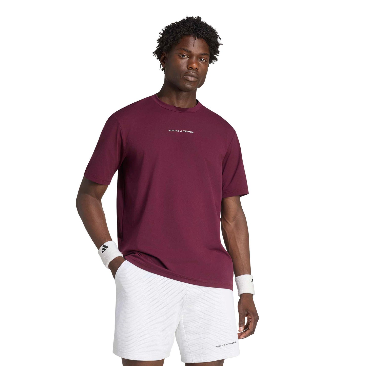 adidas T-Shirt Herren - weinrot