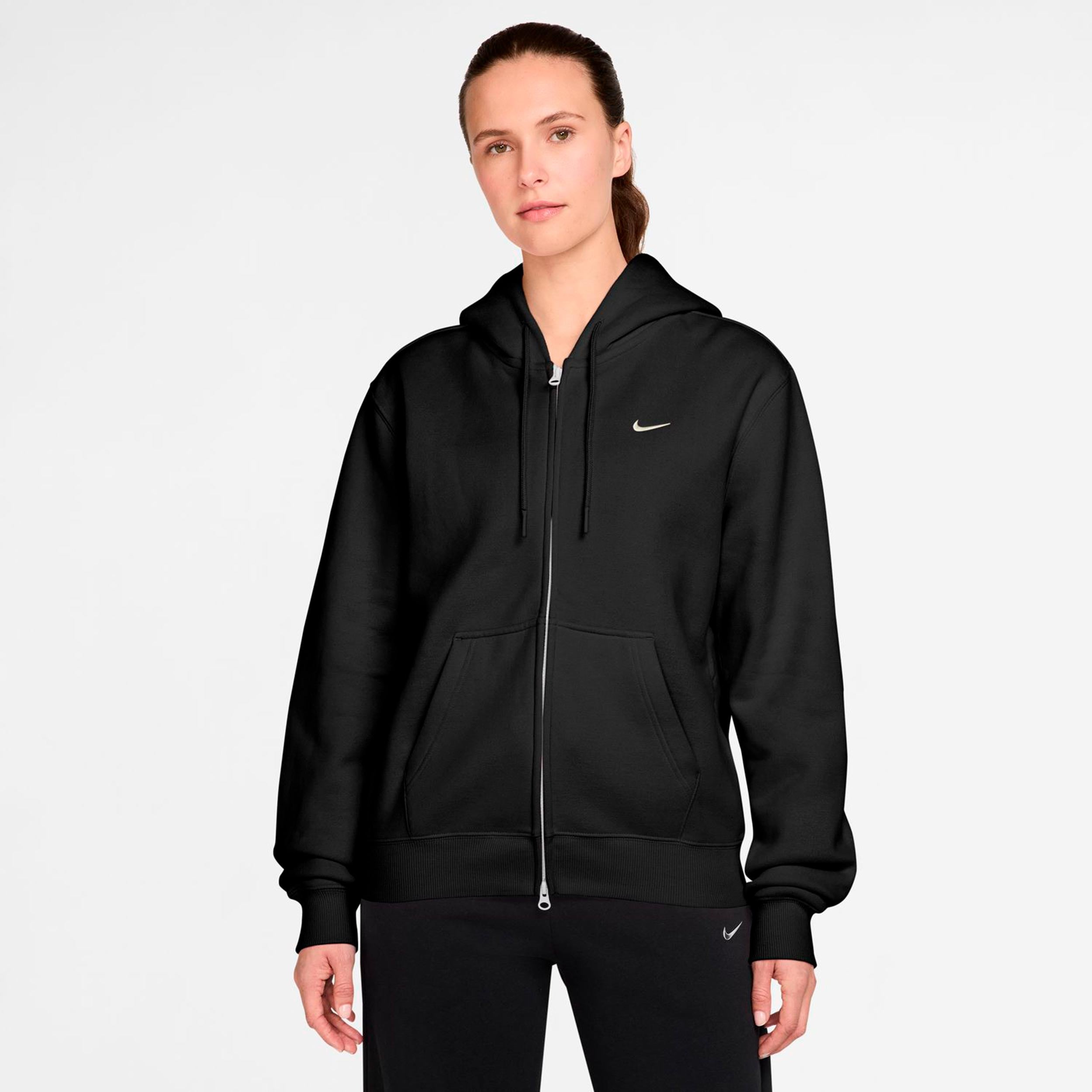 Nike Studio Fleece Sweatjacke Damen - schwarz