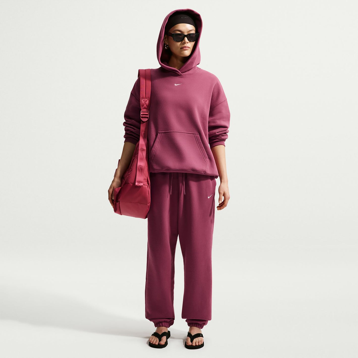Nike Studio Fleece Trainingshose Damen - mauve